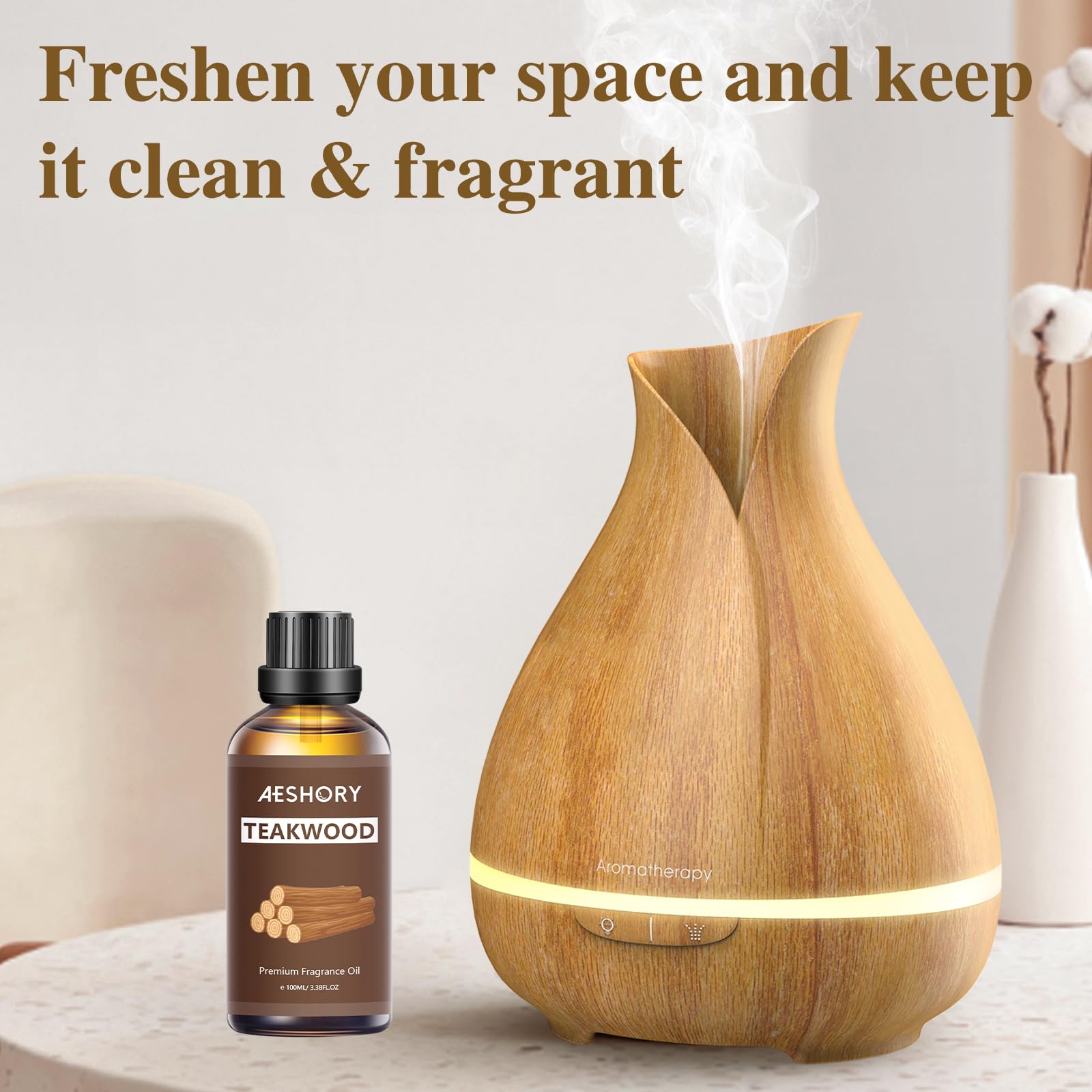 Teakwood Fragrance Oil 100ml | Aromatherapy Essential Oil for Diffusers, Massage, Soap & Candles