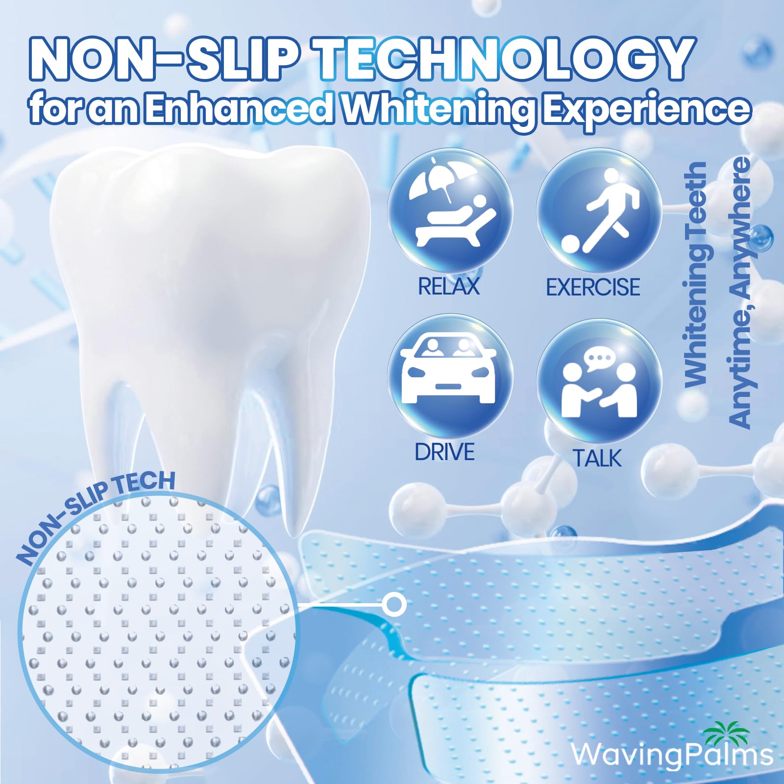 Professional Whitening Strips for Sensitive Teeth - Hydrogen Peroxide-Free Mint (42 Count)