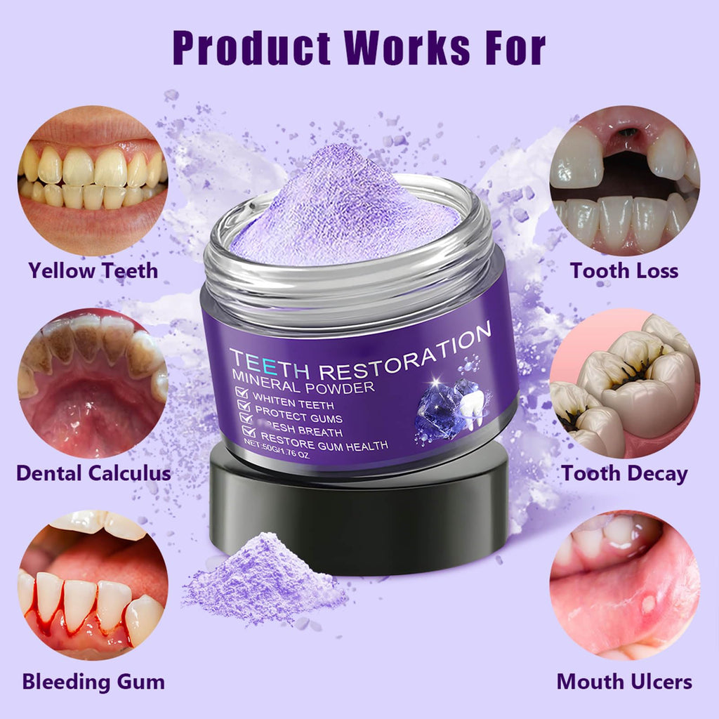 Teeth Restoration Mineral Powder - Strengthen Teeth & Gums | Oral Care Mineral Powder