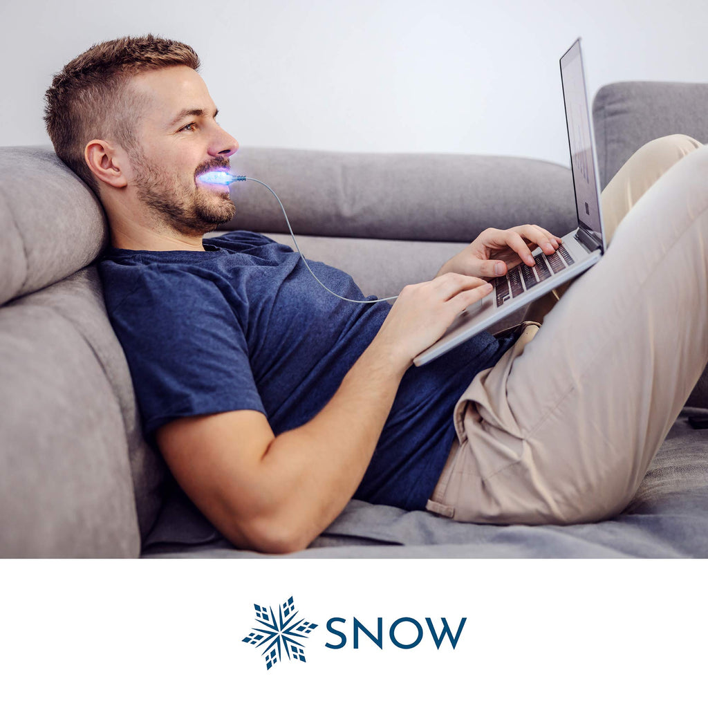 Snow Teeth Whitening Kit - LED Mouthpiece, Hydroxyapatite, 3 Wands