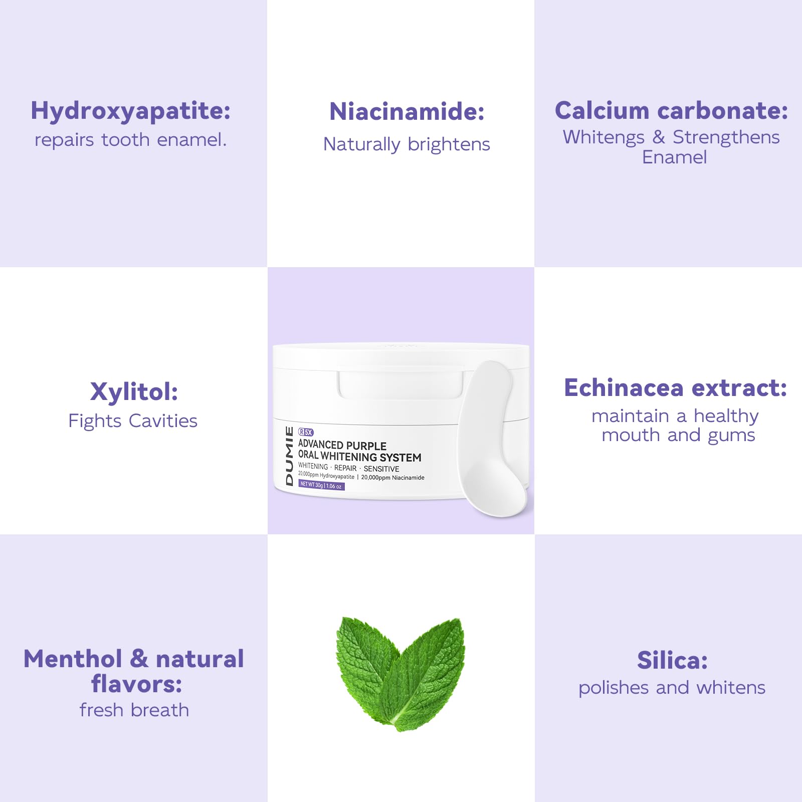 Hydroxyapatite Niacinamide Teeth Whitening Powder – Enamel Repair