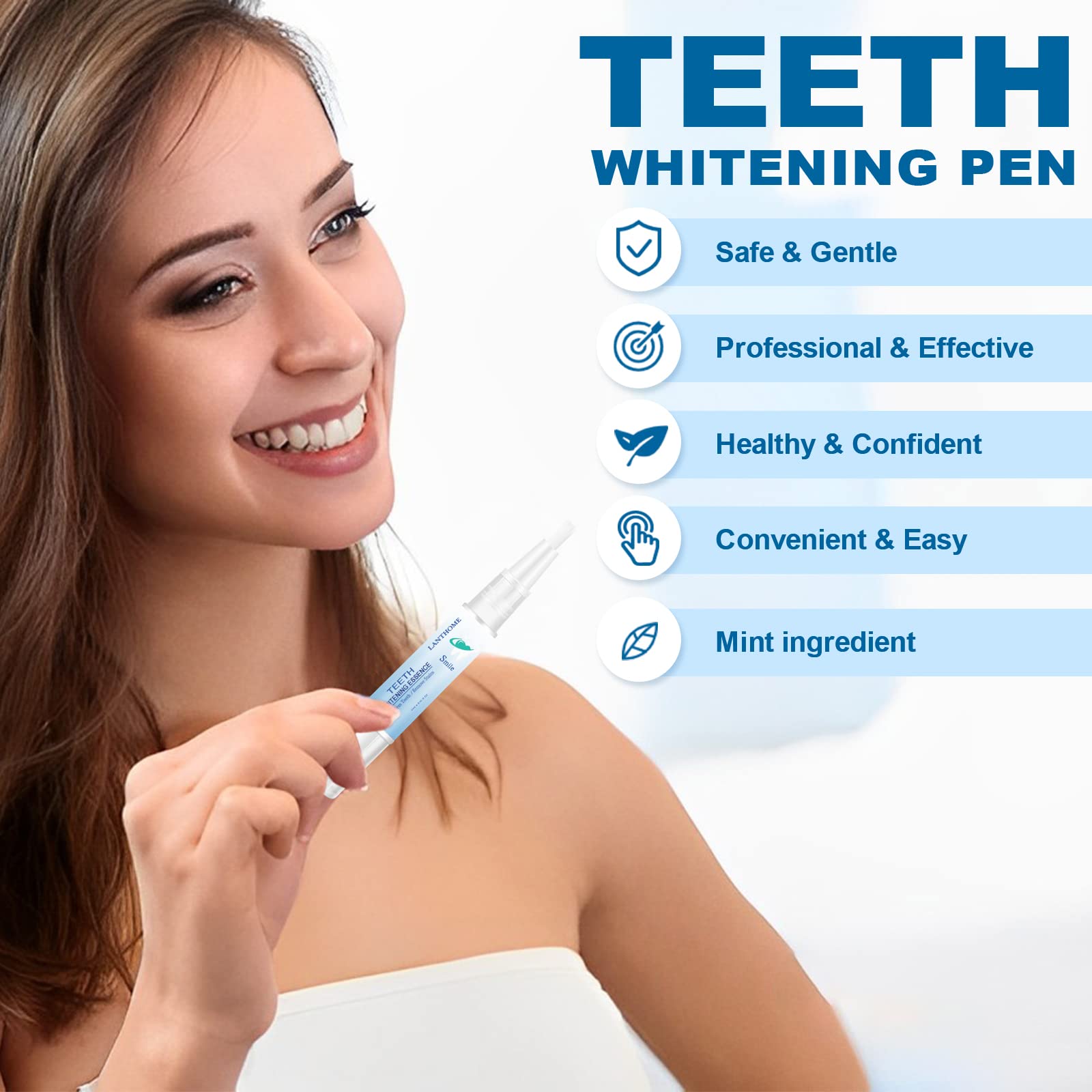 Teeth Whitening Essence Pen (3pcs) – Remove Stains, Fresh Breath, Reduce Yellowing