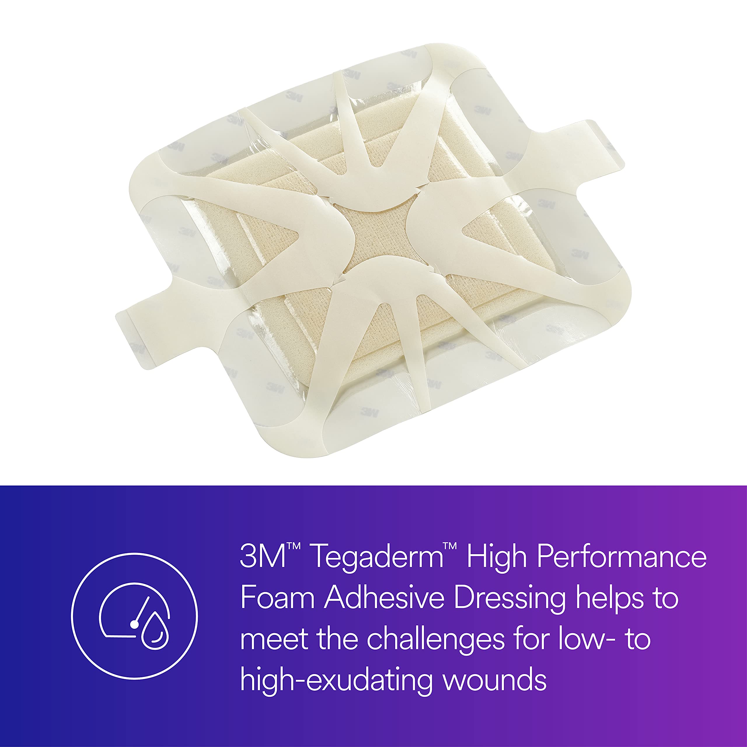 Tegaderm High-Performance Foam Dressing 90612 – Square, Absorbent, Breathable