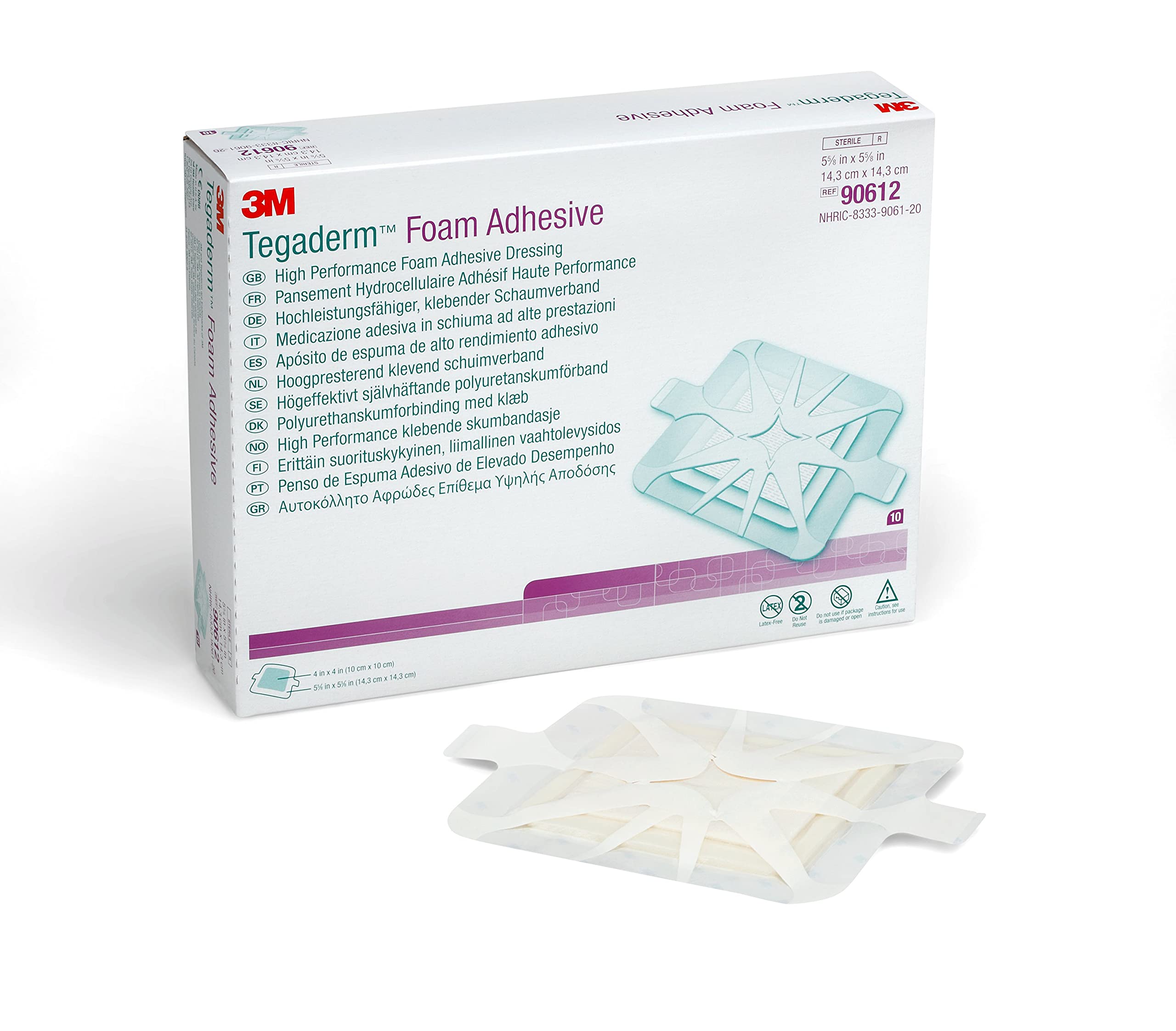 Tegaderm High-Performance Foam Dressing 90612 – Square, Absorbent, Breathable
