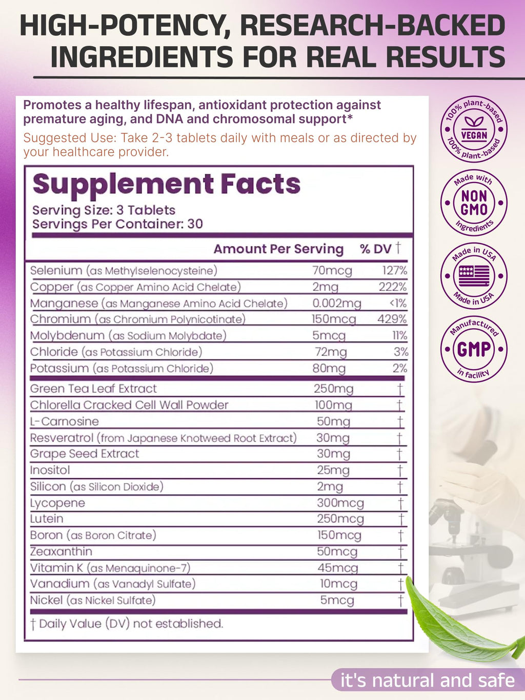 Telovite Daily Multivitamin for Men & Women – Telomere & Cellular Health
