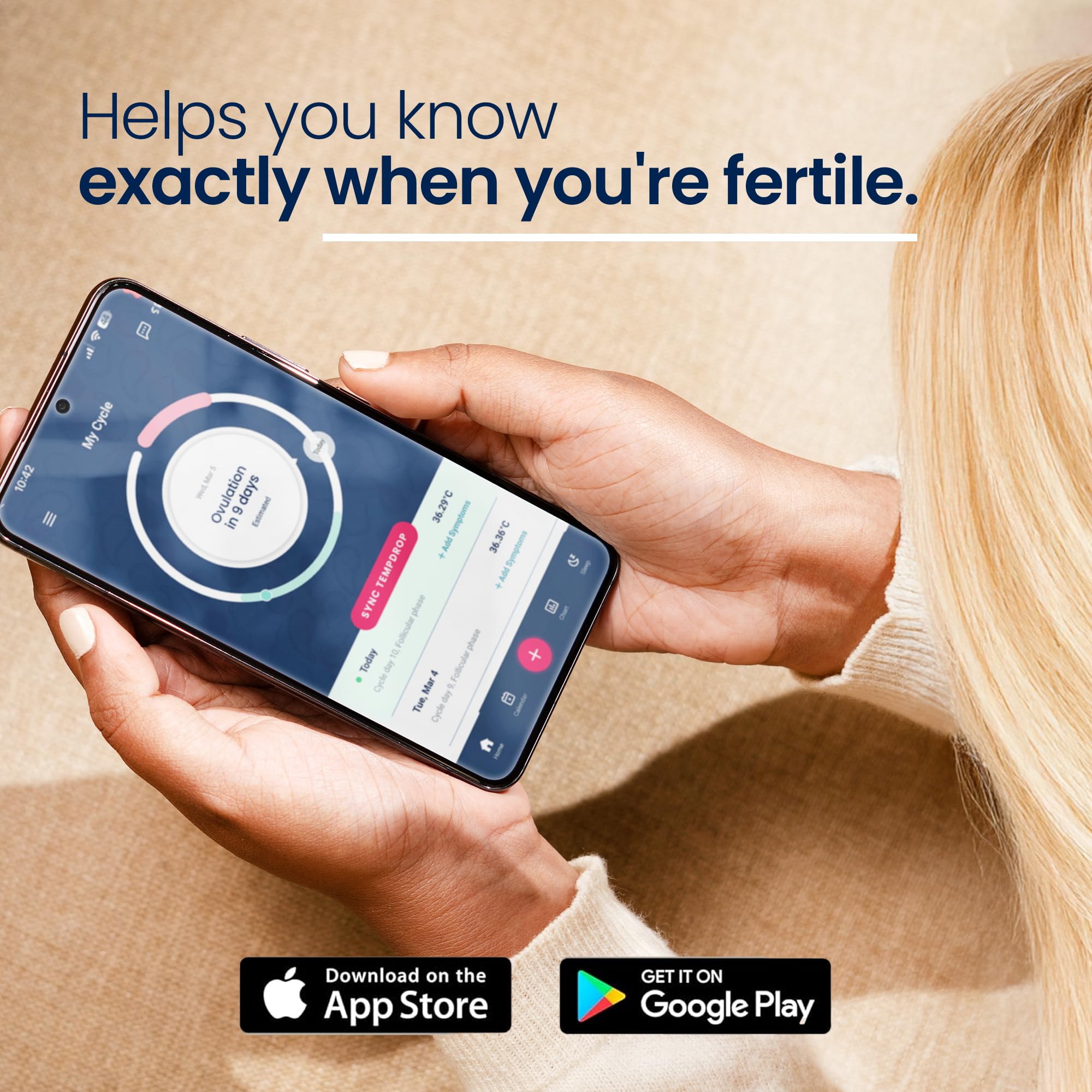 Tempdrop Wearable Ovulation Tracker — Sleep-Based BBT Monitor & Fertility App | TEMPDROP
