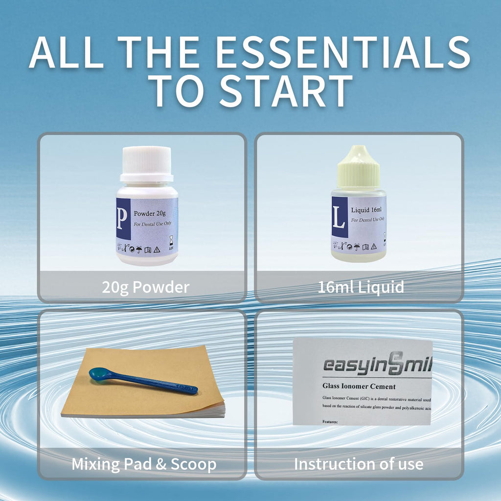 Zinc Oxide Eugenol Cement Dental Care Kit – Temporary Tooth Repair & DIY