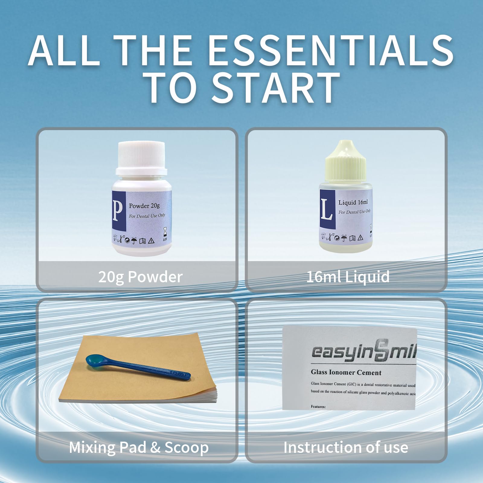 Zinc Oxide Eugenol Cement Dental Care Kit – Temporary Tooth Repair & DIY