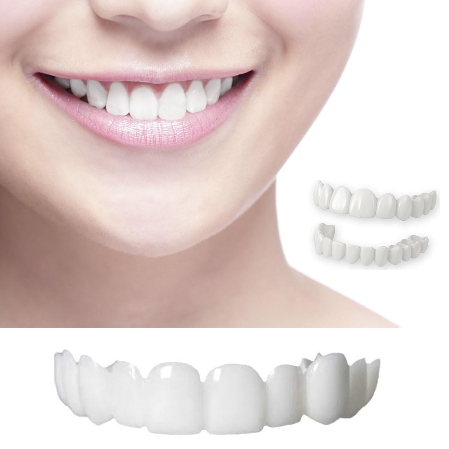 Temporary Veneer Kit for Men & Women - Adjustable, Natural & Comfortable (2/4 Piece Set)