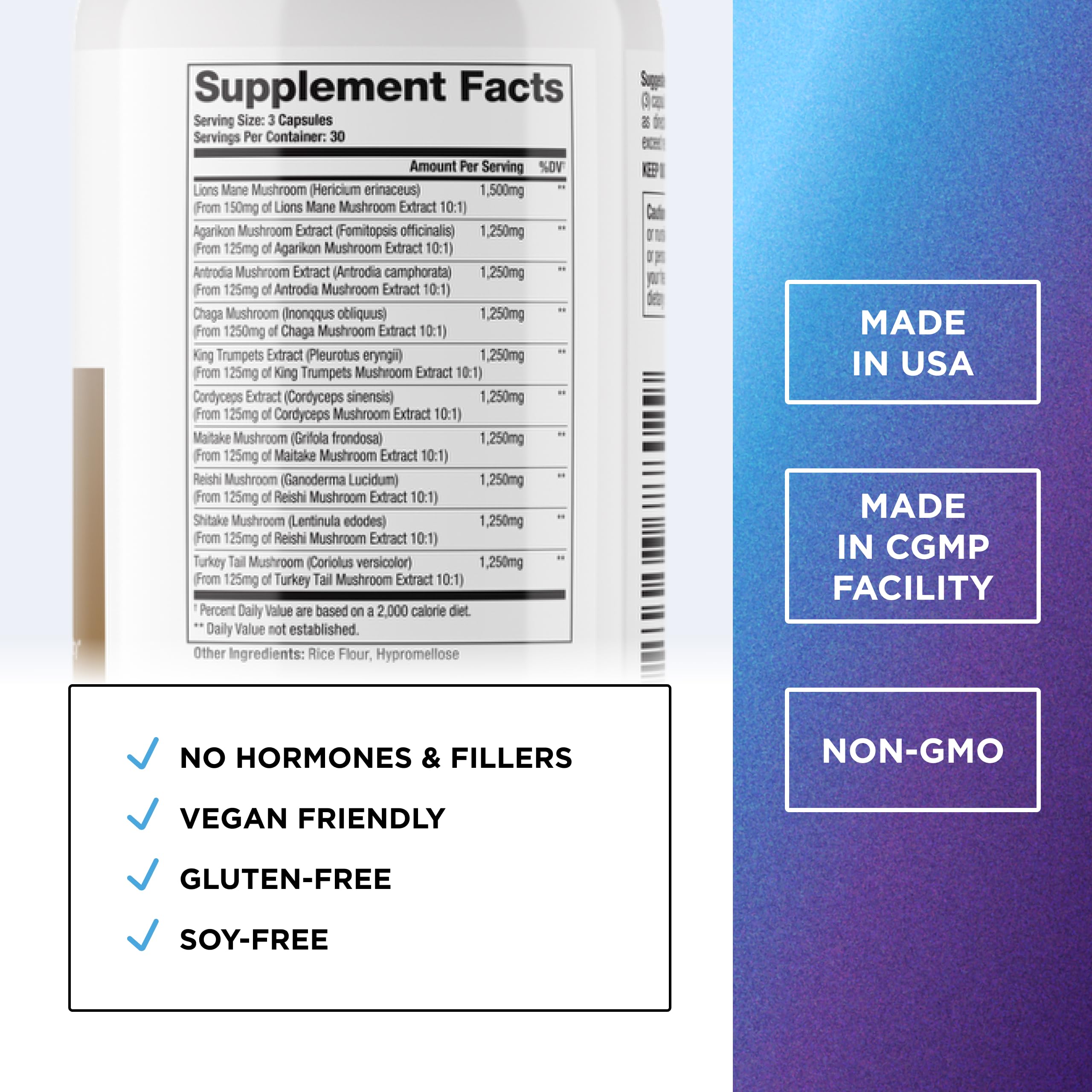 Dr. Emil Nutrition 10 Mushroom Nootropic Supplement – Clarity & Immune Support