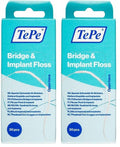 TePe Bridge & Implant Floss for Implants, Bridges & Braces – 30 Pieces (Pack of 2)