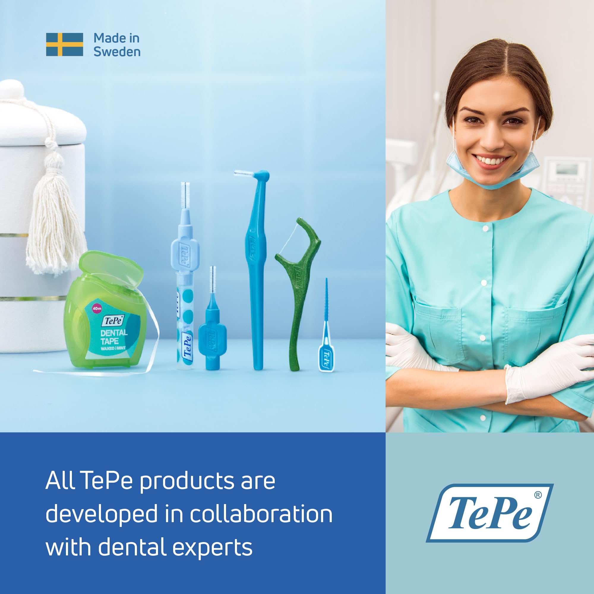 TePe Bridge & Implant Floss for Implants, Bridges & Braces – 30 Pieces (Pack of 2)