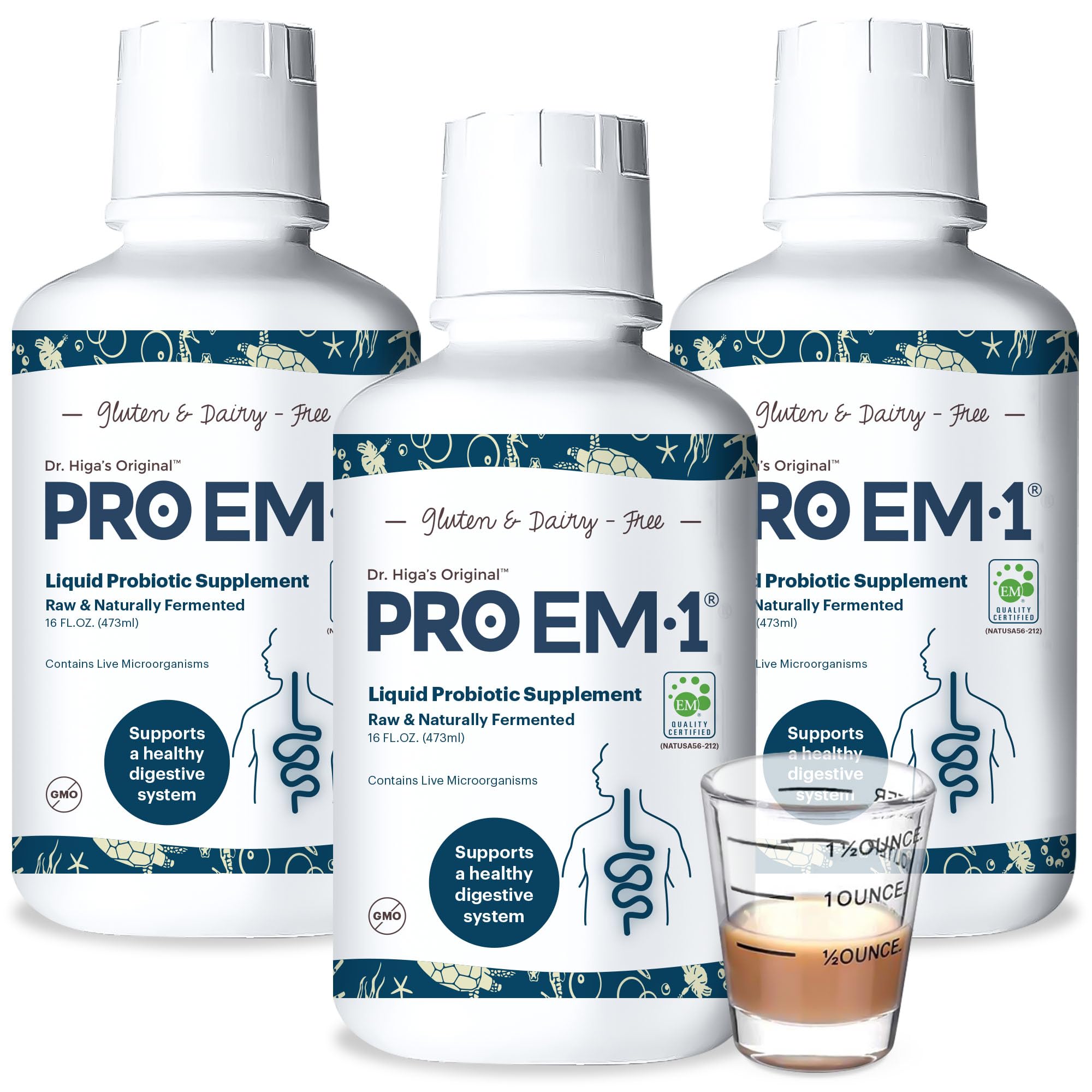 TeraGanix Organic Liquid Probiotic (90 Day Supply) – Dr. Formulated for Adults & Kids, 6 Million CFU/mL, 3 Pack
