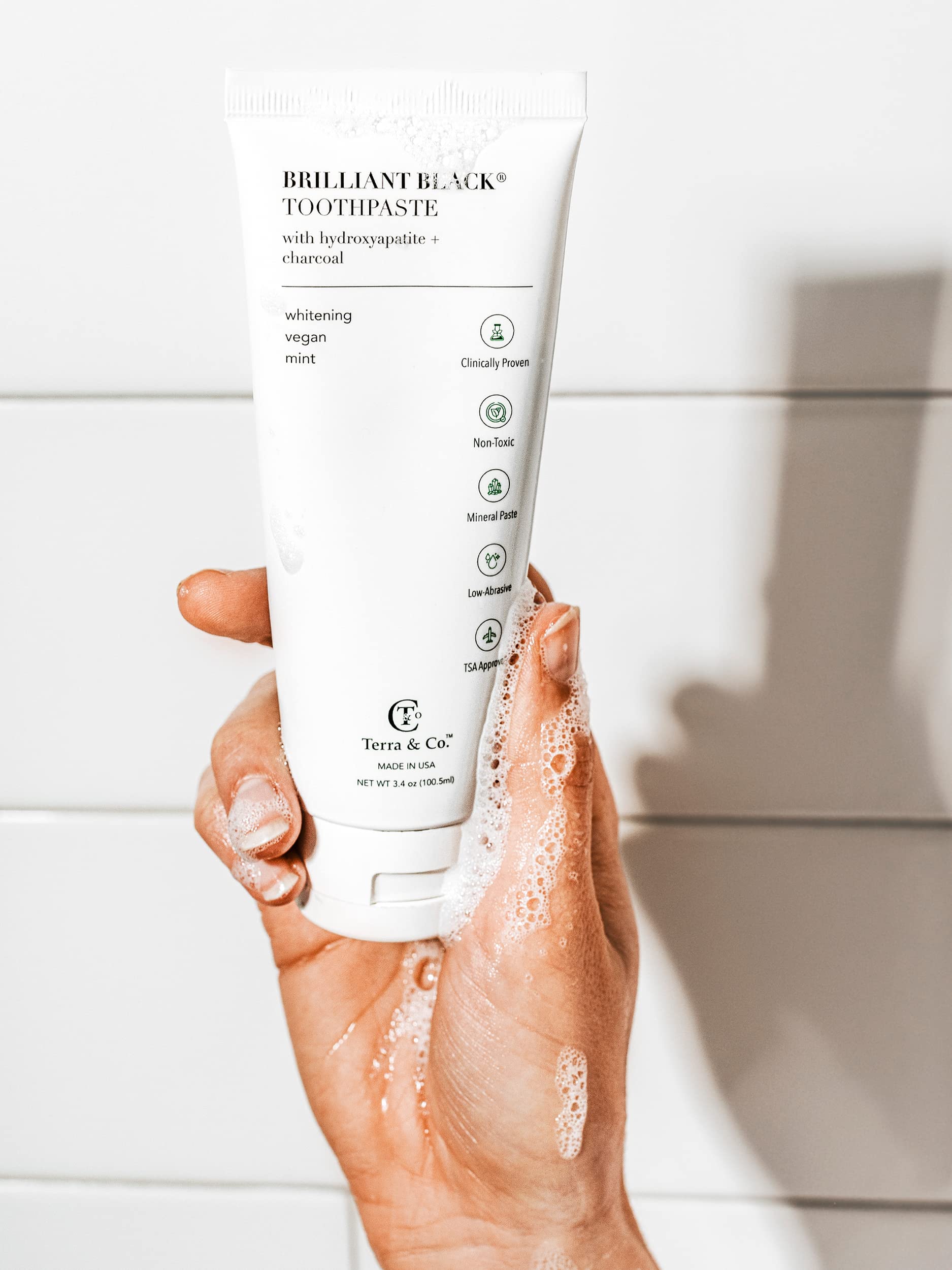 Terra & Co. Brilliant Black Teeth Whitening Kit – Vegan & Cruelty-Free
