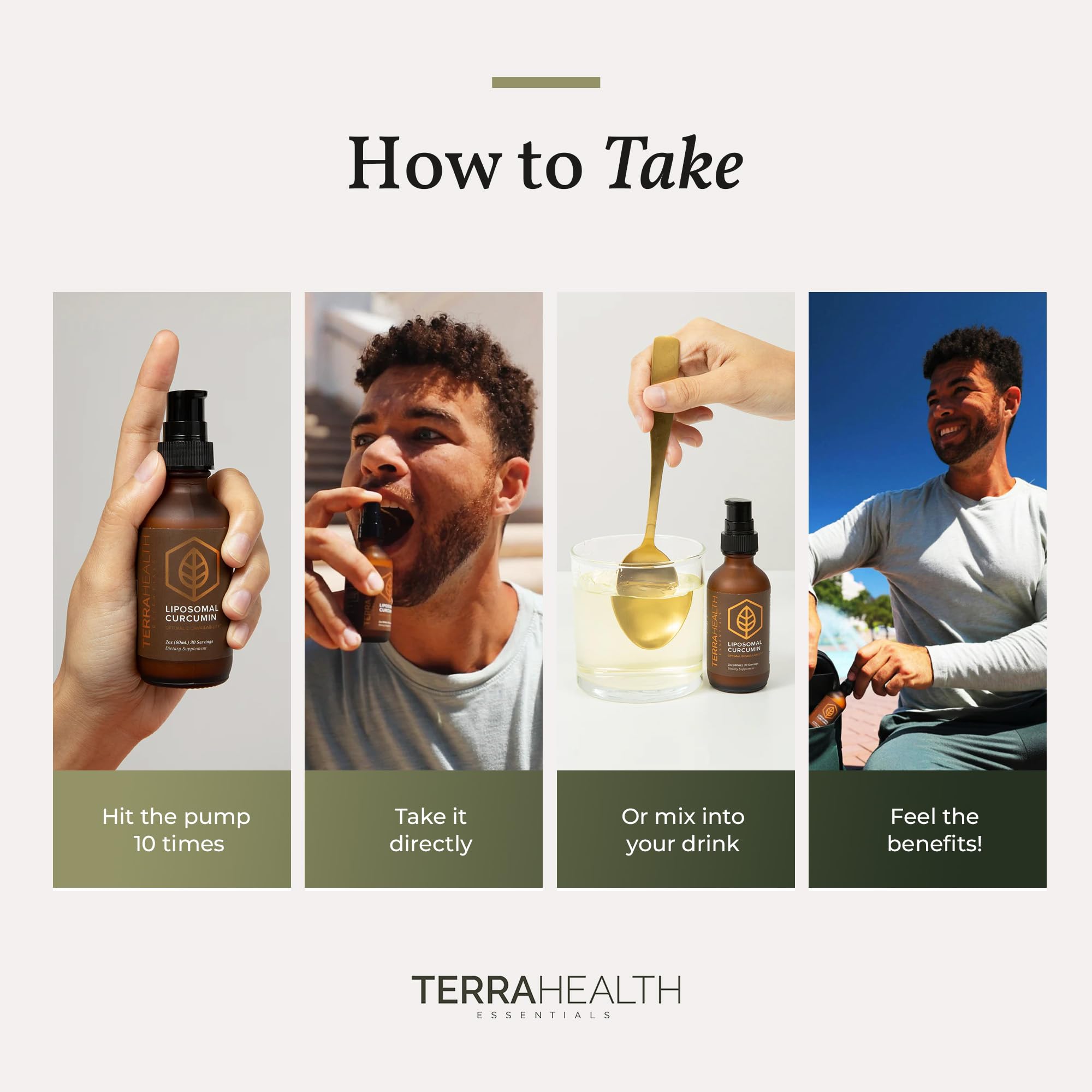 Terra Health Essentials Liposomal Curcumin Drops — Joint Support with Turmeric & Black Pepper, 5X Absorption, 30 Servings, Vegan