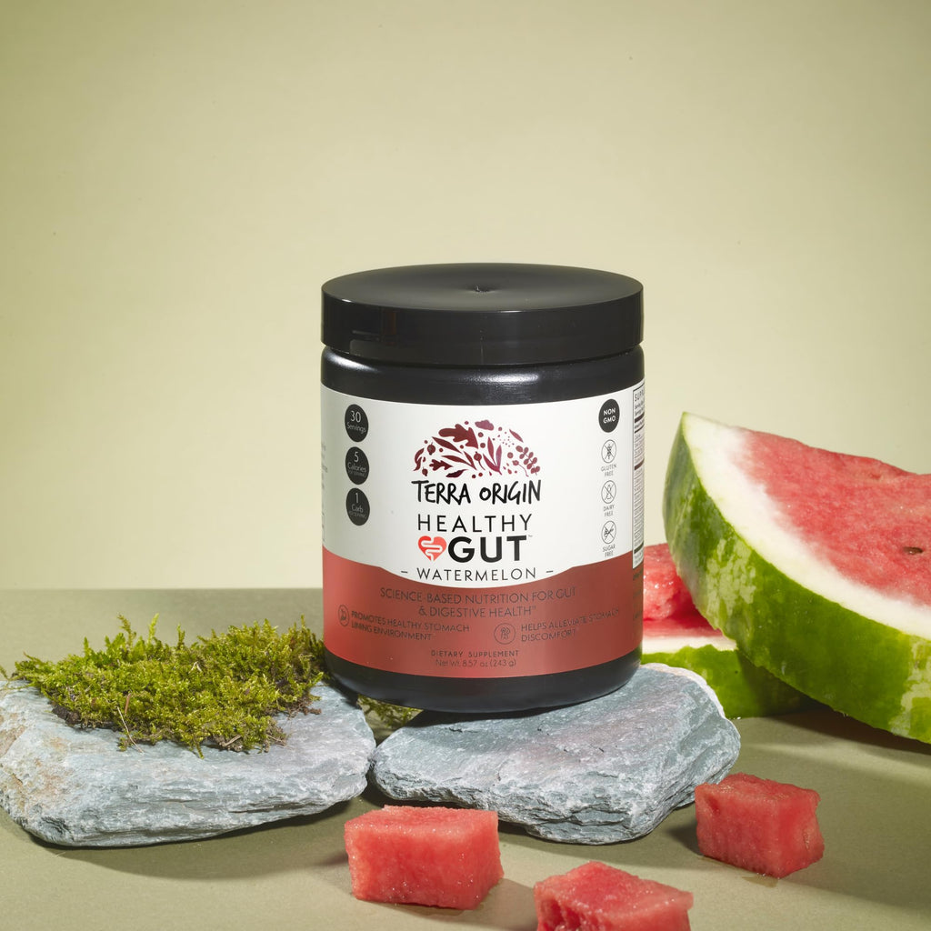 Terra Origin Healthy Gut Watermelon – 30 Servings with L-Glutamine & Zinc