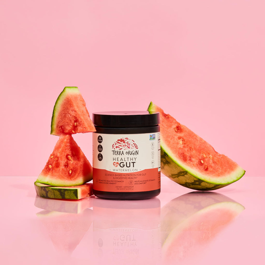 Terra Origin Healthy Gut Watermelon – 30 Servings with L-Glutamine & Zinc