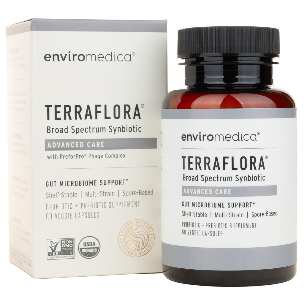 Terraflora Advanced Care Synbiotic – SBO Probiotic & Prebiotic, 60 Capsules