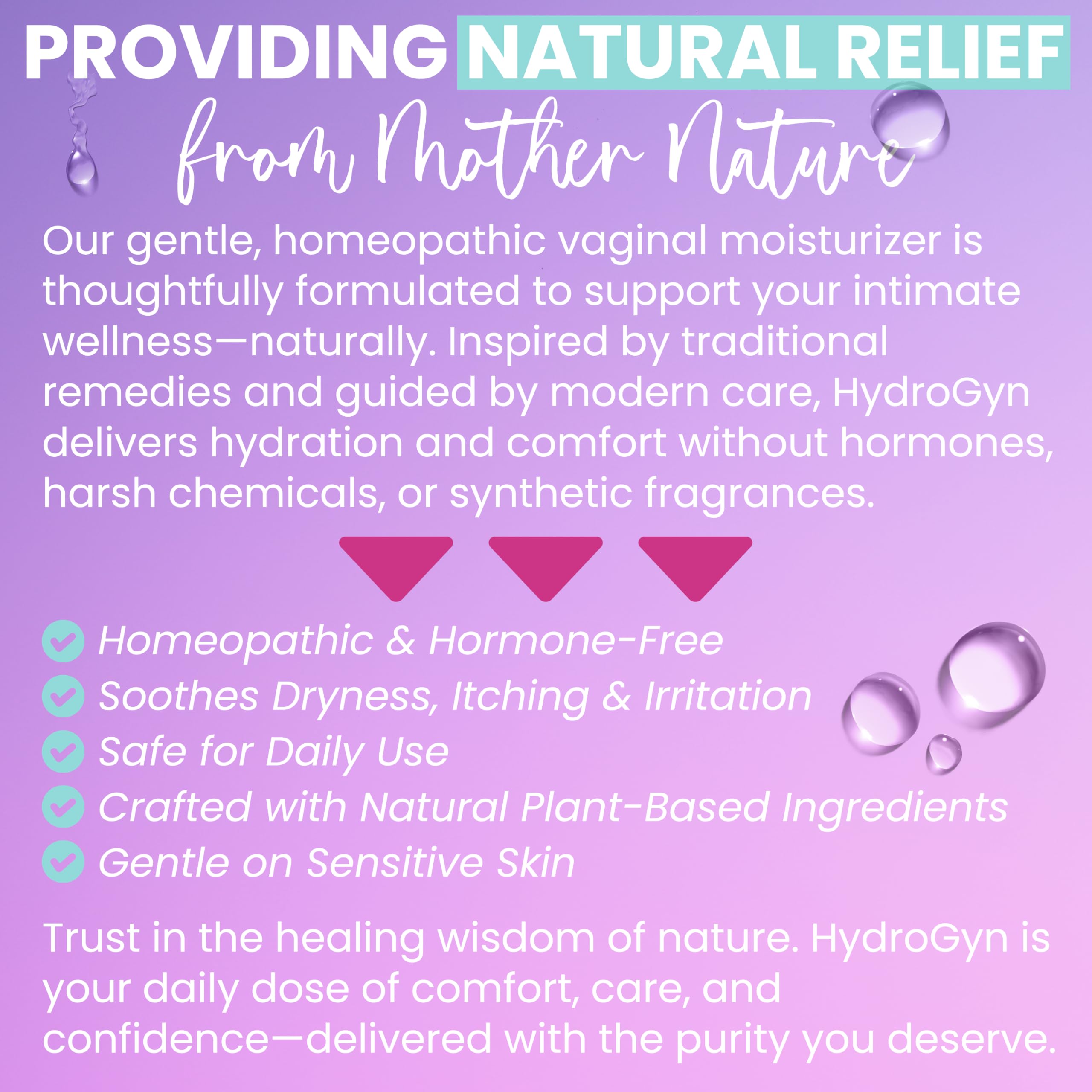 Terramed Hydro GYN Vaginal Moisturizer – Hormone-Free, pH-Balanced Hydration with Hyaluronic Acid & Vitamin E | 10 Pre-Filled Applicators