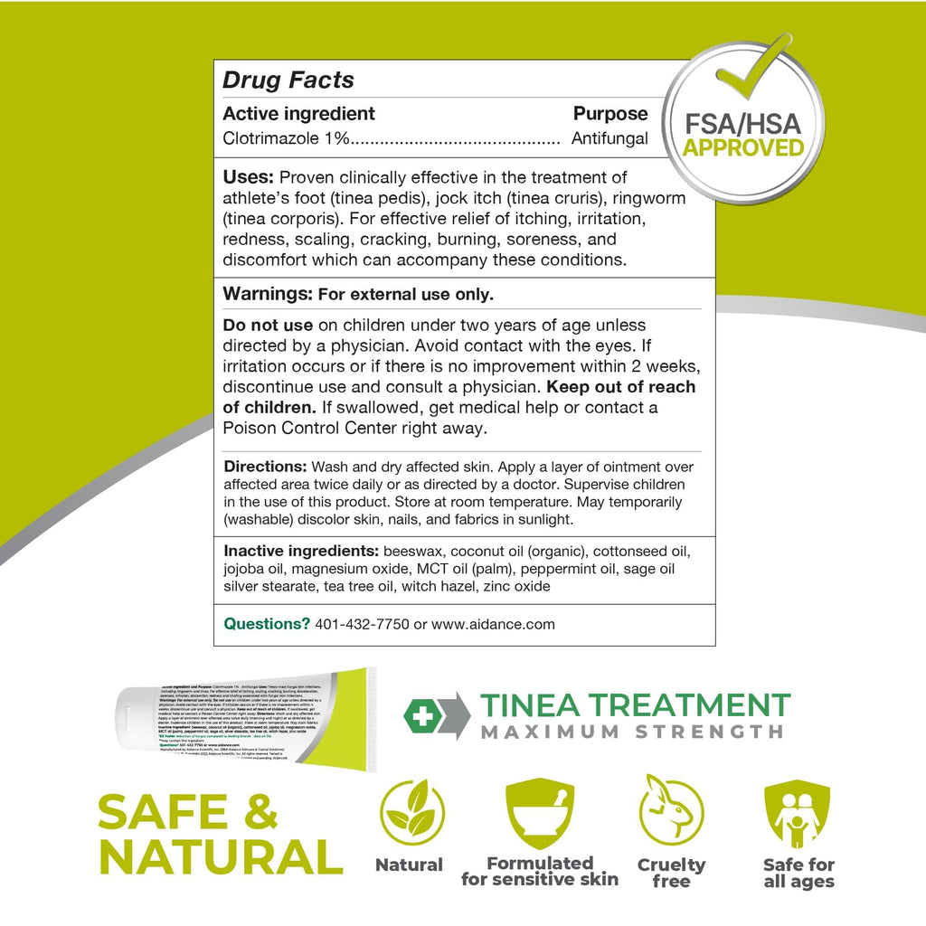 Terrasil Tinea Versicolor Cream Max Strength — 1% Clotrimazole, Antifungal (1 oz)