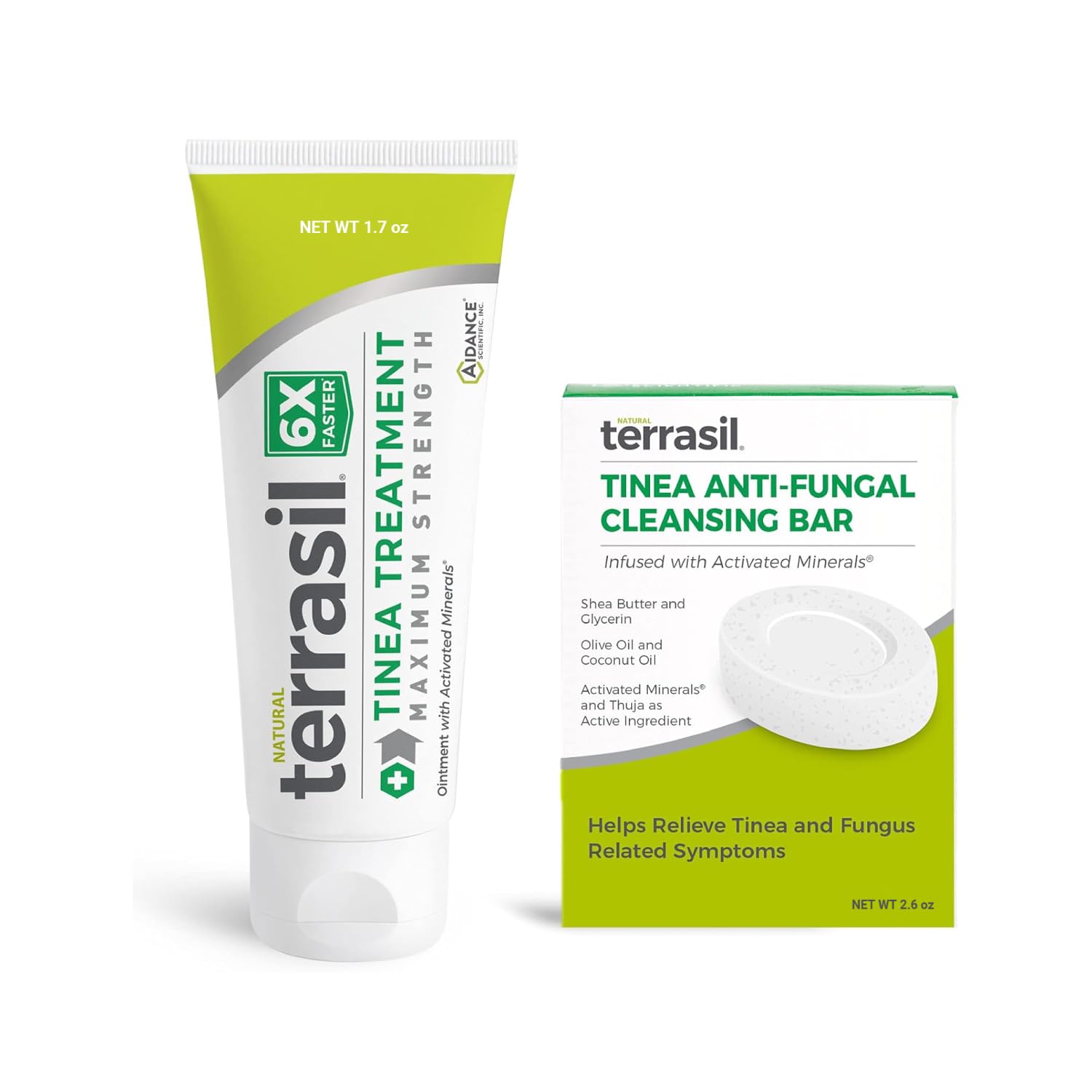 Terrasil Tinea Versicolor Treatment Cream + Soap Kit – Clotrimazole 1% Antifungal (1.7oz + 75g)