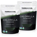 Terrasoul Organic Chlorella Powder (Cracked Cell Walls) - 12 oz (2 Pack)