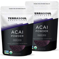 Terrasoul Organic Acai Berry Powder — 4 oz x 2, Freeze-Dried, Antioxidant-Rich