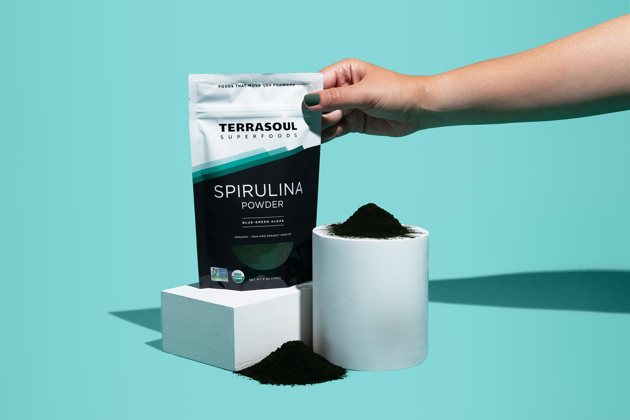 Terrasoul Organic Spirulina Powder – 6 oz (Pack of 2) | Vegan Protein & Green Superfood
