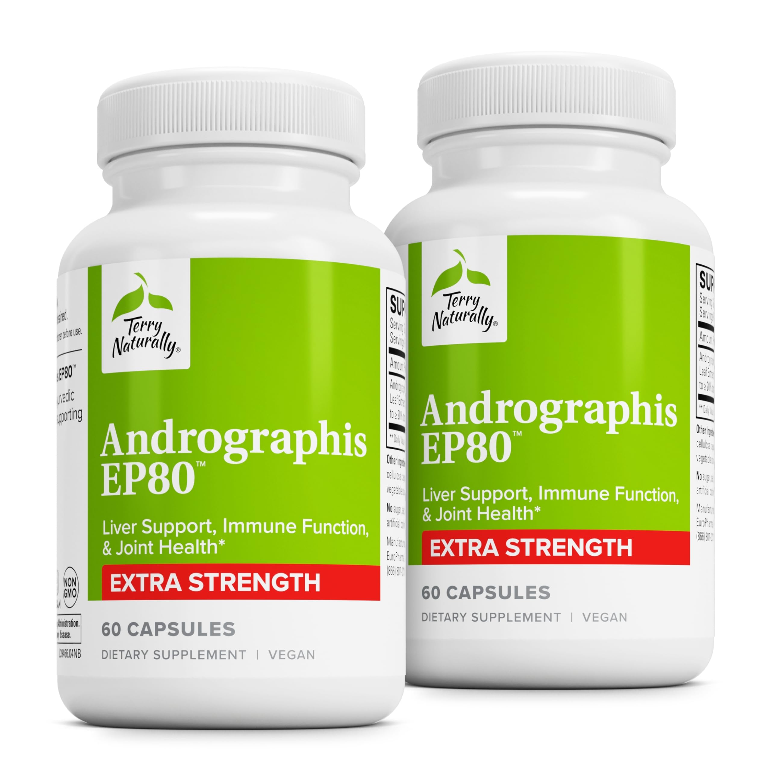 Terry Naturally Andrographis EP80 Extra Strength – Brain Health & Immune Support (Pack of 2)
