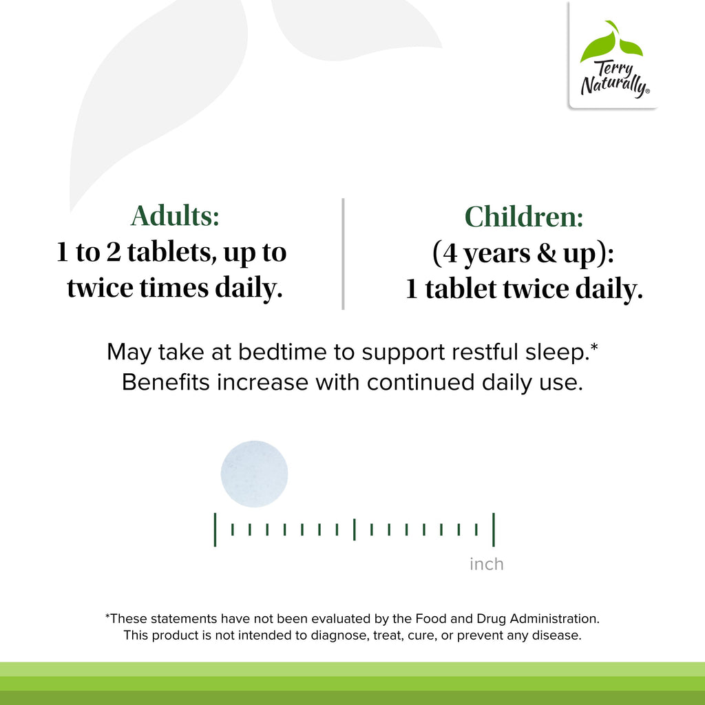 Terry Naturally AnxioCalm – 75 Tablets | Fast-Acting, Non-Drowsy, Safe for Adults & Kids 4+