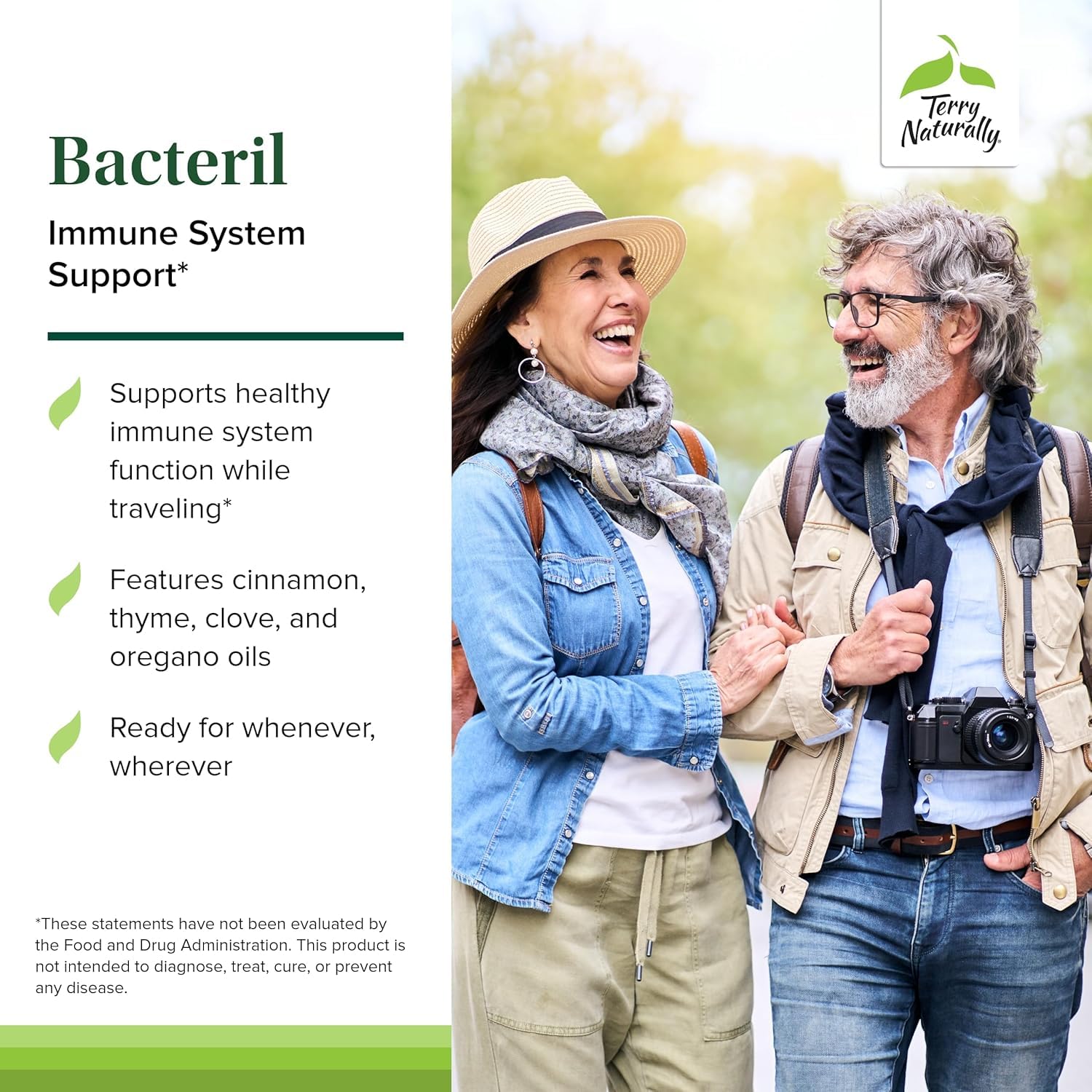 Terry Naturally Bacteril – Intestinal Support with Clove, Cinnamon, Thyme & Oregano (Pack of 2)