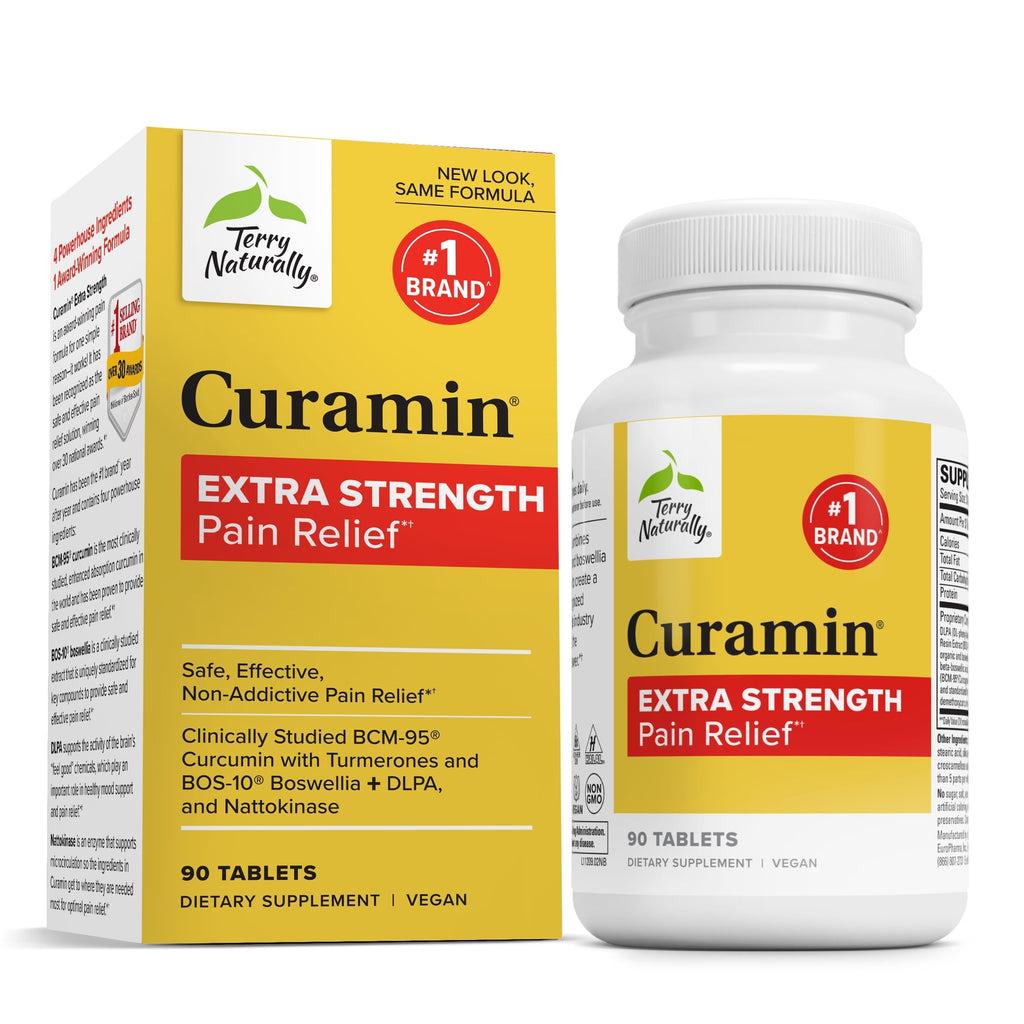 Terry Naturally Curamin Extra Strength — Curcumin & Boswellia for Joints & Circulation (90 Tablets)