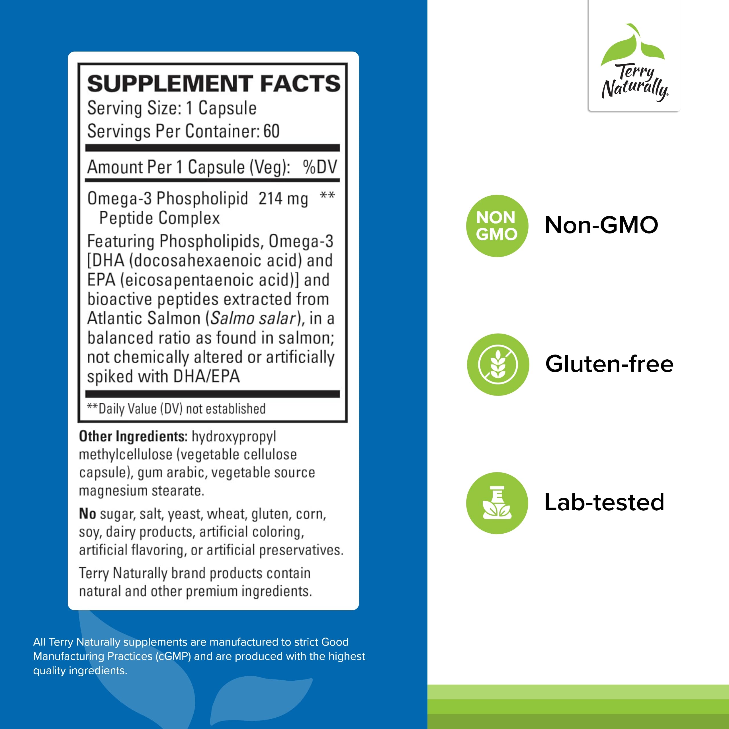 Terry Naturally Vectomega: Phospholipid Omega-3 EPA and DHA Capsules
