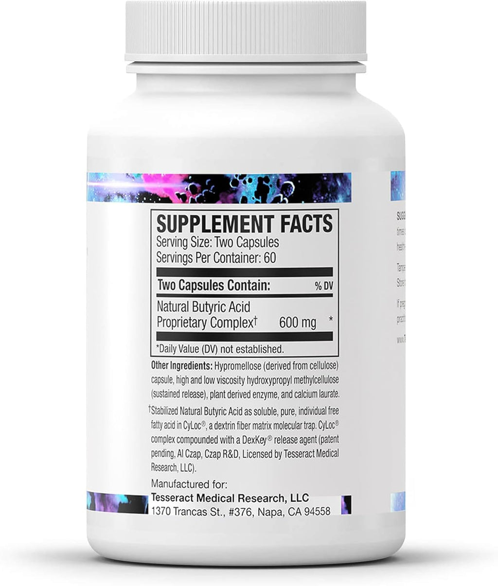 ProButyrate Gut Health Supplement by Tesseract Medical Research – 600mg, 120 Capsules
