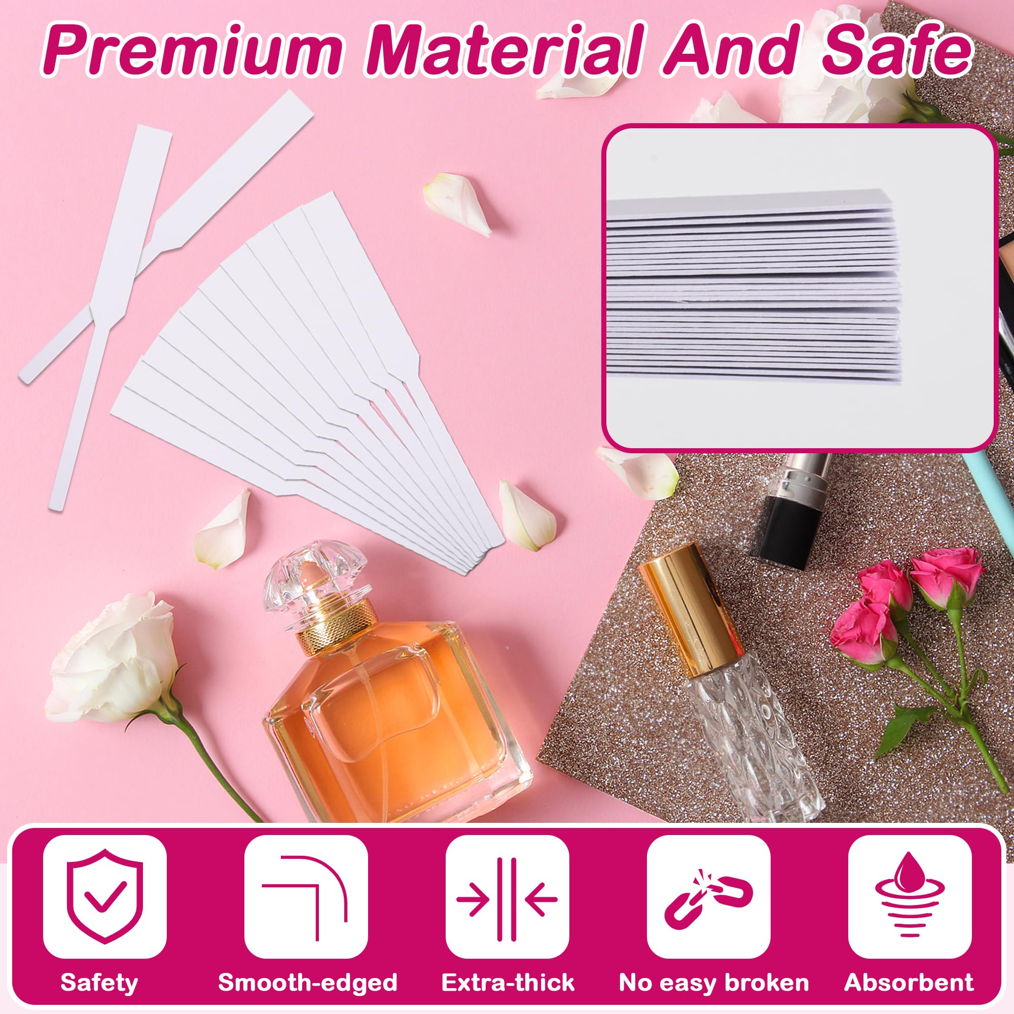 600 Pieces Perfume Tester Strips with Storage Box – Larbeti Fragrance Test Cards