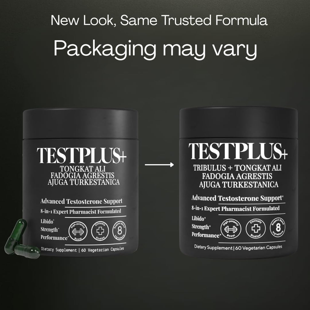 TESTPLUS+ 1,450mg 8-in-1 Testosterone Supplement for Men
