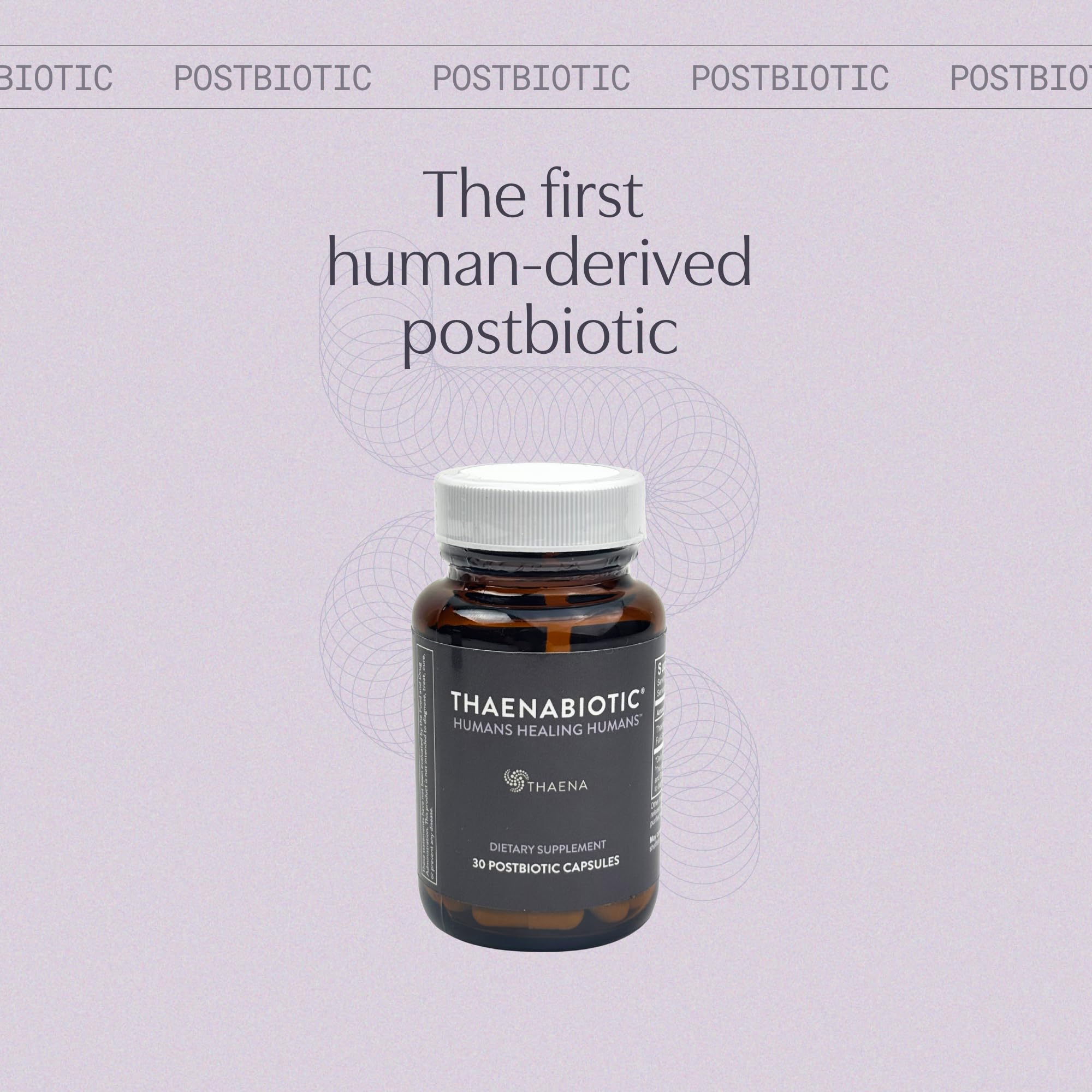 Thaena ThaenaBiotic Postbiotic - World's First Human-Derived Postbiotic Supplement - 90 Count