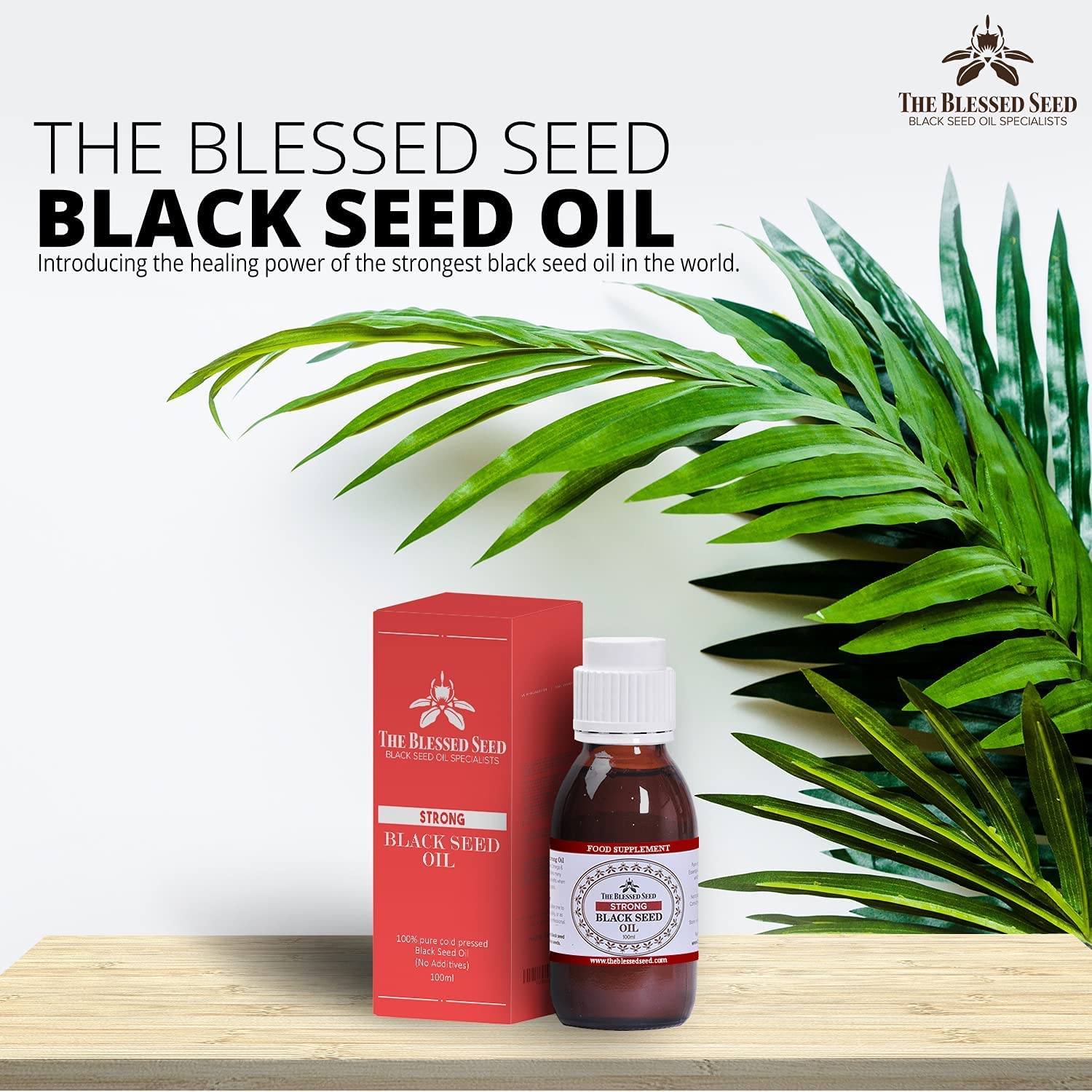 The Blessed Seed Strong Black Seed Oil – 100 ml | 100% Pure, Slow Cold-Pressed Antioxidant Health Supplement