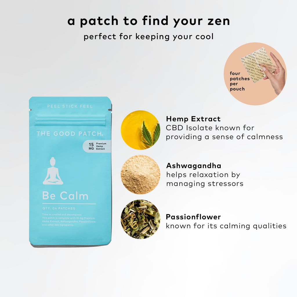 The Good Patch Be Calm Patch with Hemp – Unwind & Decompress