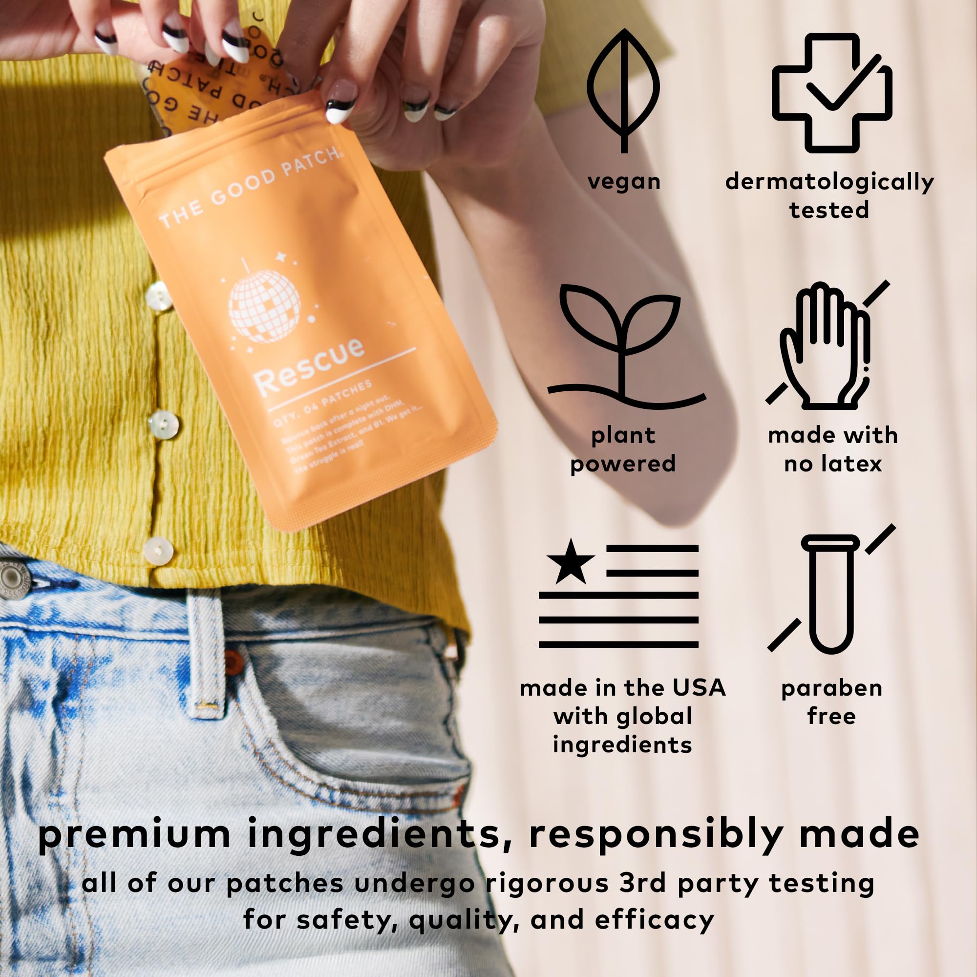 The Good Patch Rescue Recovery Patch — Plant-Powered Night-Out Wellness (16 Patches)