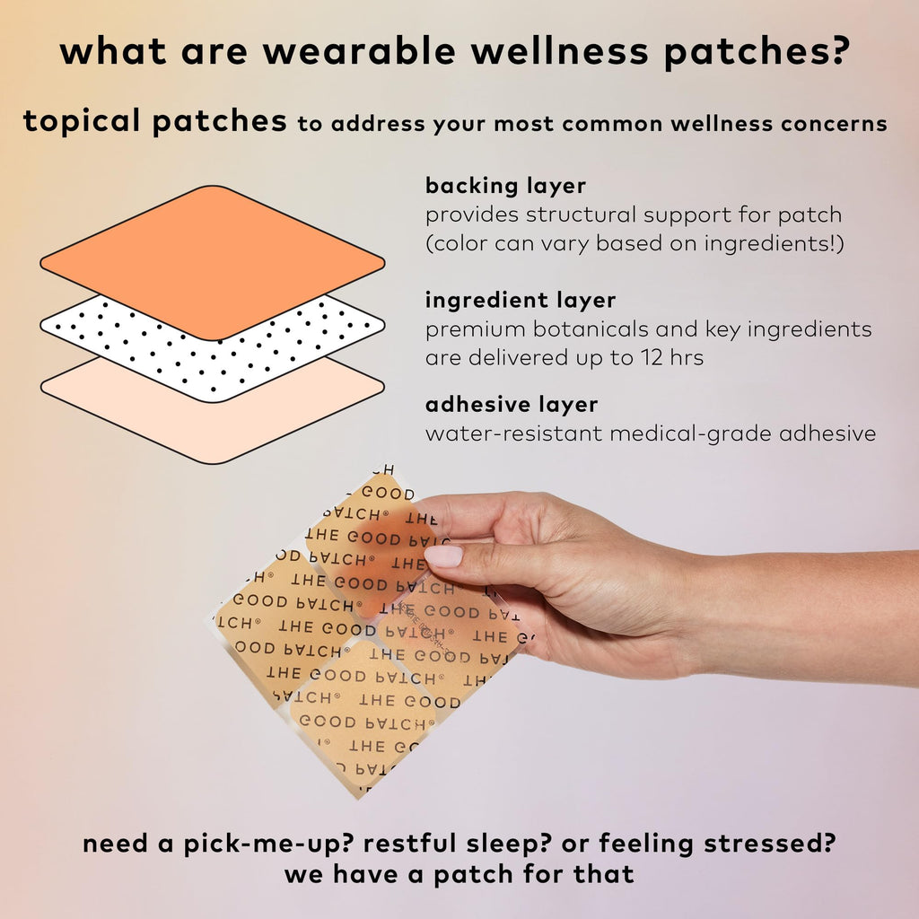 The Good Patch Sleep Support Dream Patch – Plant-Powered Melatonin, Hops & Valerian (8 Patches)