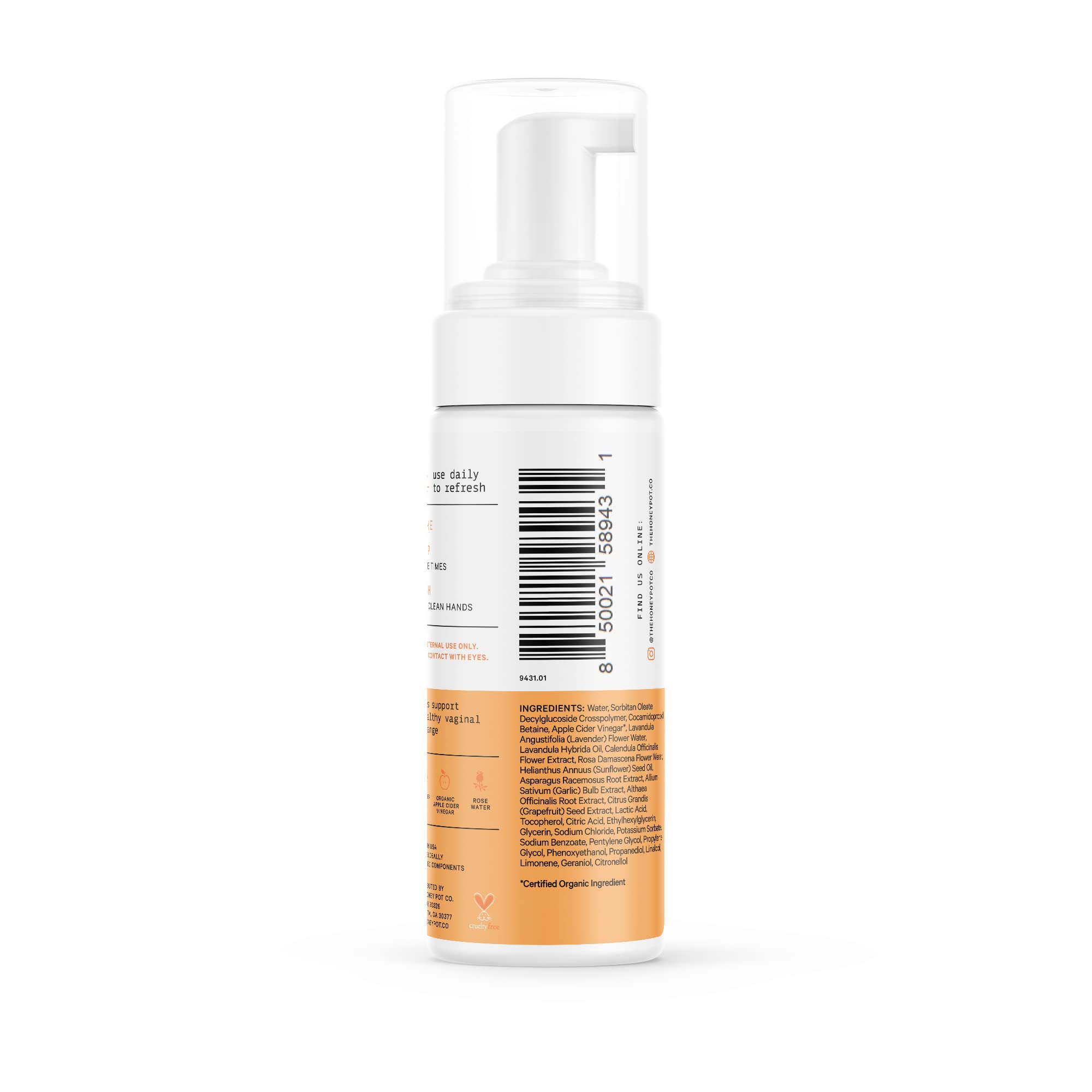 The Honey Pot Company - Herbal Infused Feminine Wash for Sensitive Skin | pH Balanced, Plant-Based Hygiene