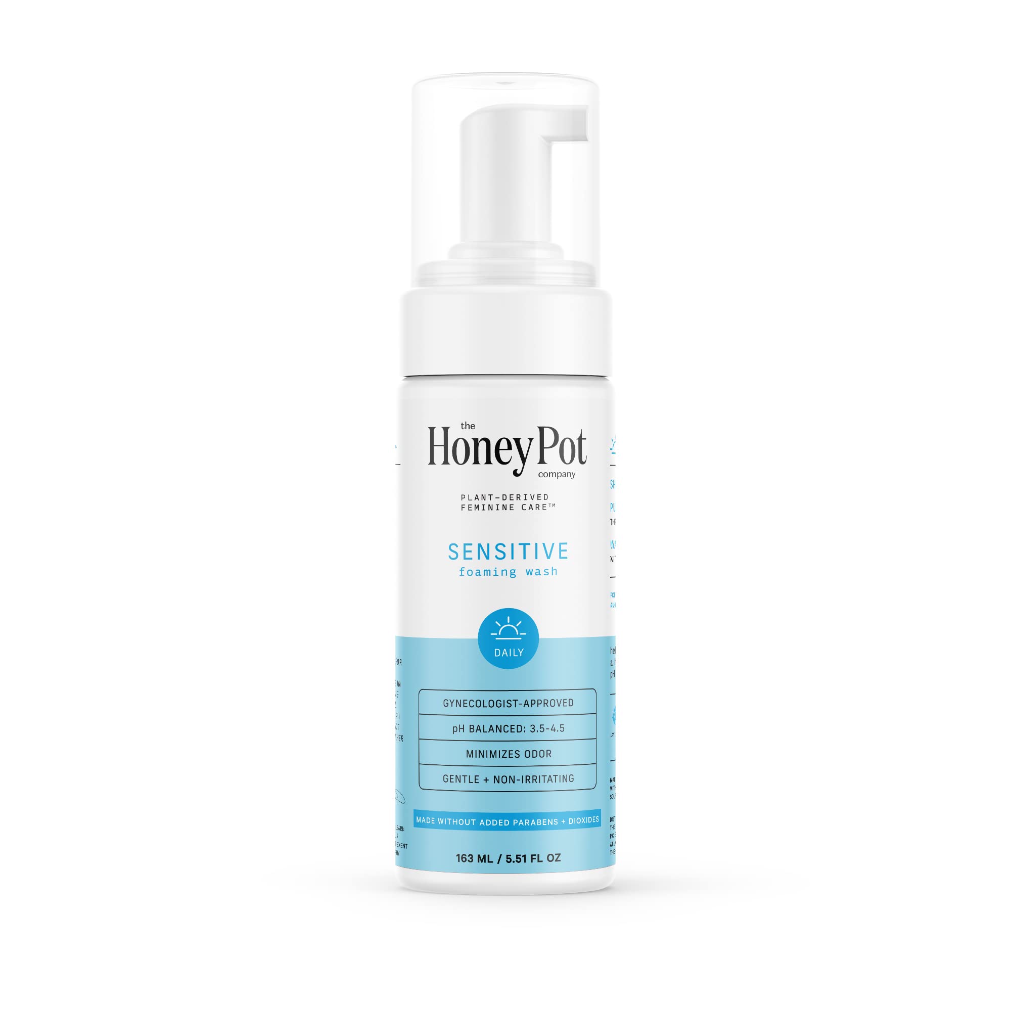 The Honey Pot Company - Sensitive Feminine Wash - Herbal Infused - PH Balanced Plant Based Natural Hygiene Products - 5.51 Fluid Oz