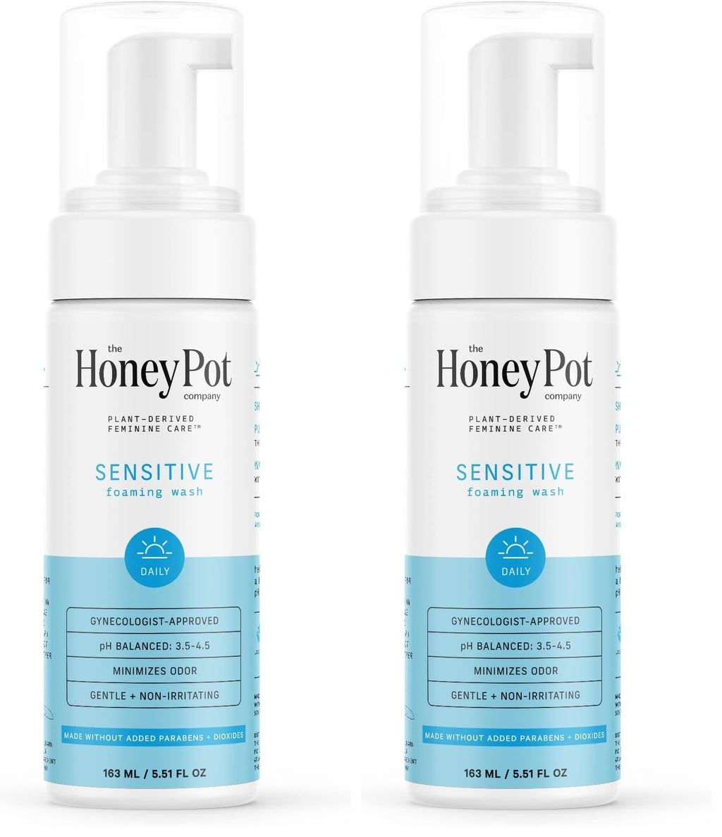 The Honey Pot Sensitive Feminine Wash – Herbal Infused, pH-Balanced, Pack of 2 (5.51 oz each)