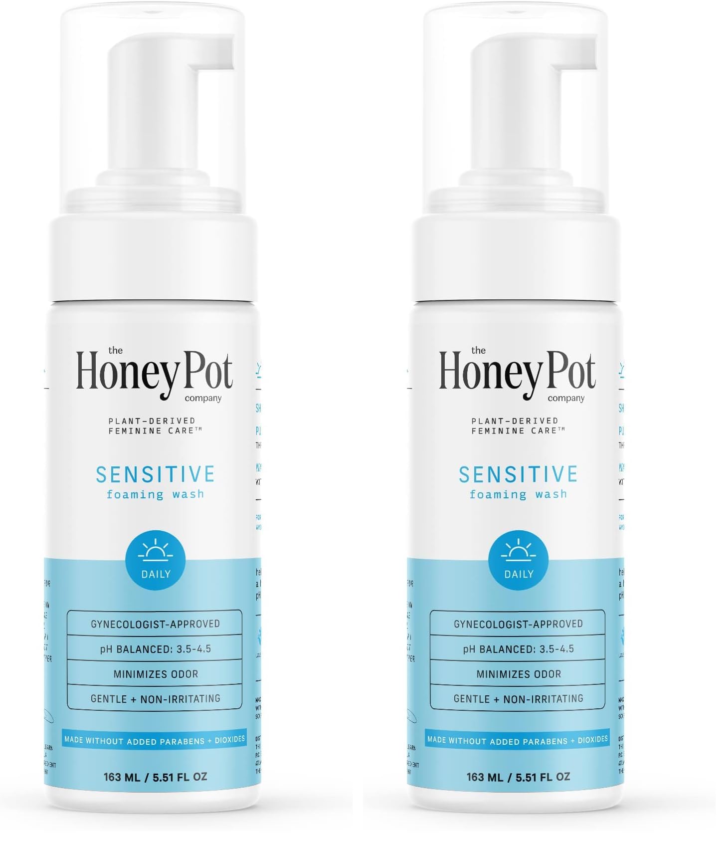 The Honey Pot Sensitive Feminine Wash – Herbal Infused, pH-Balanced, Pack of 2 (5.51 oz each)