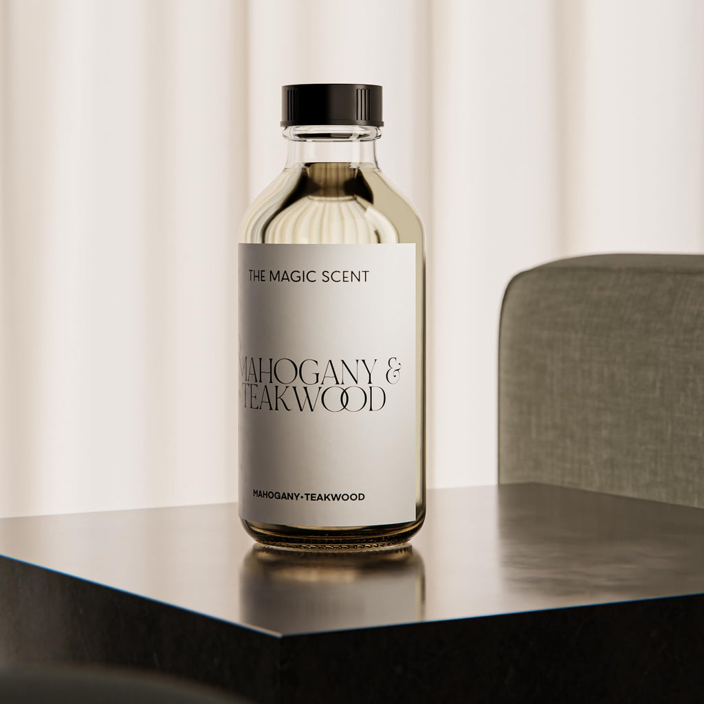 The Magic Scent Mahogany Teakwood Diffuser Oil – Luxury Hotel Inspired Home Fragrance 16.9 oz (500 mL)
