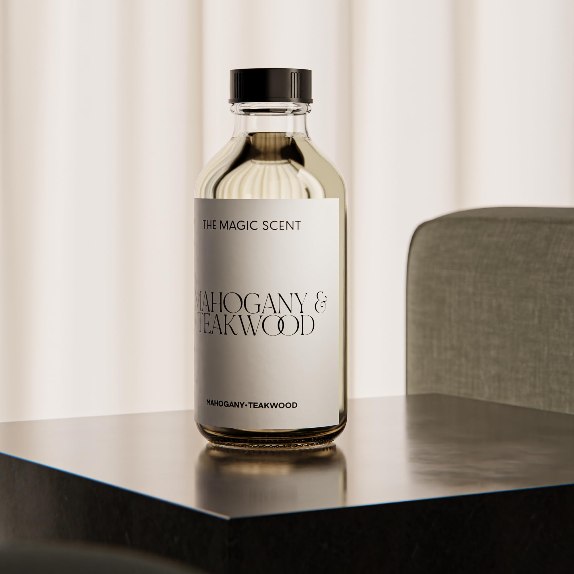 The Magic Scent Mahogany Teakwood Diffuser Oil – Luxury Hotel Inspired Home Fragrance 16.9 oz (500 mL)