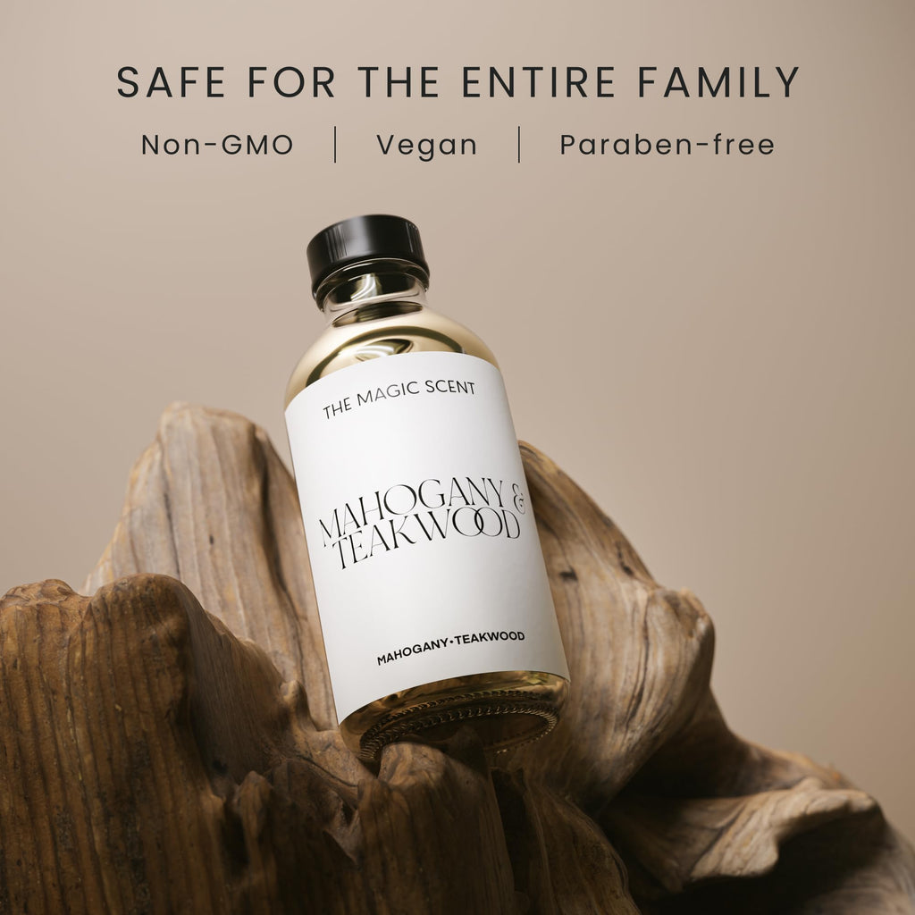 The Magic Scent Mahogany Teakwood Diffuser Oil – Luxury Hotel Inspired Home Fragrance 16.9 oz (500 mL)