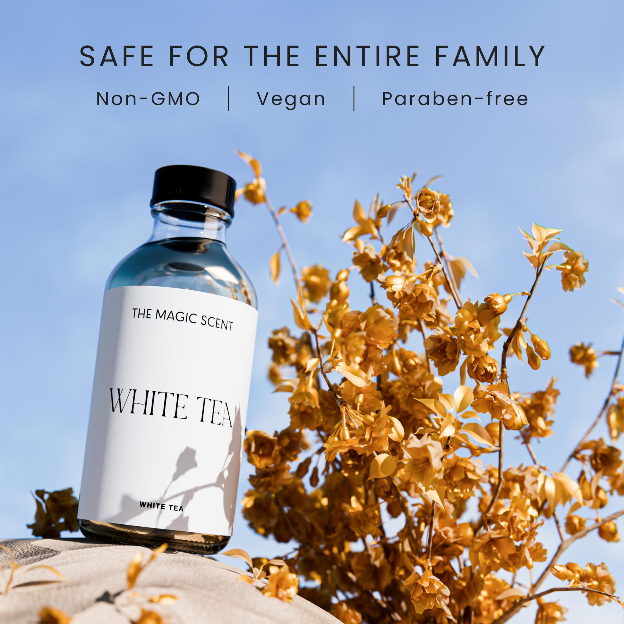 The Magic Scent White Tea Diffuser Oil | Hotel & Home Luxury Scents | 500 mL (16.9 fl oz)
