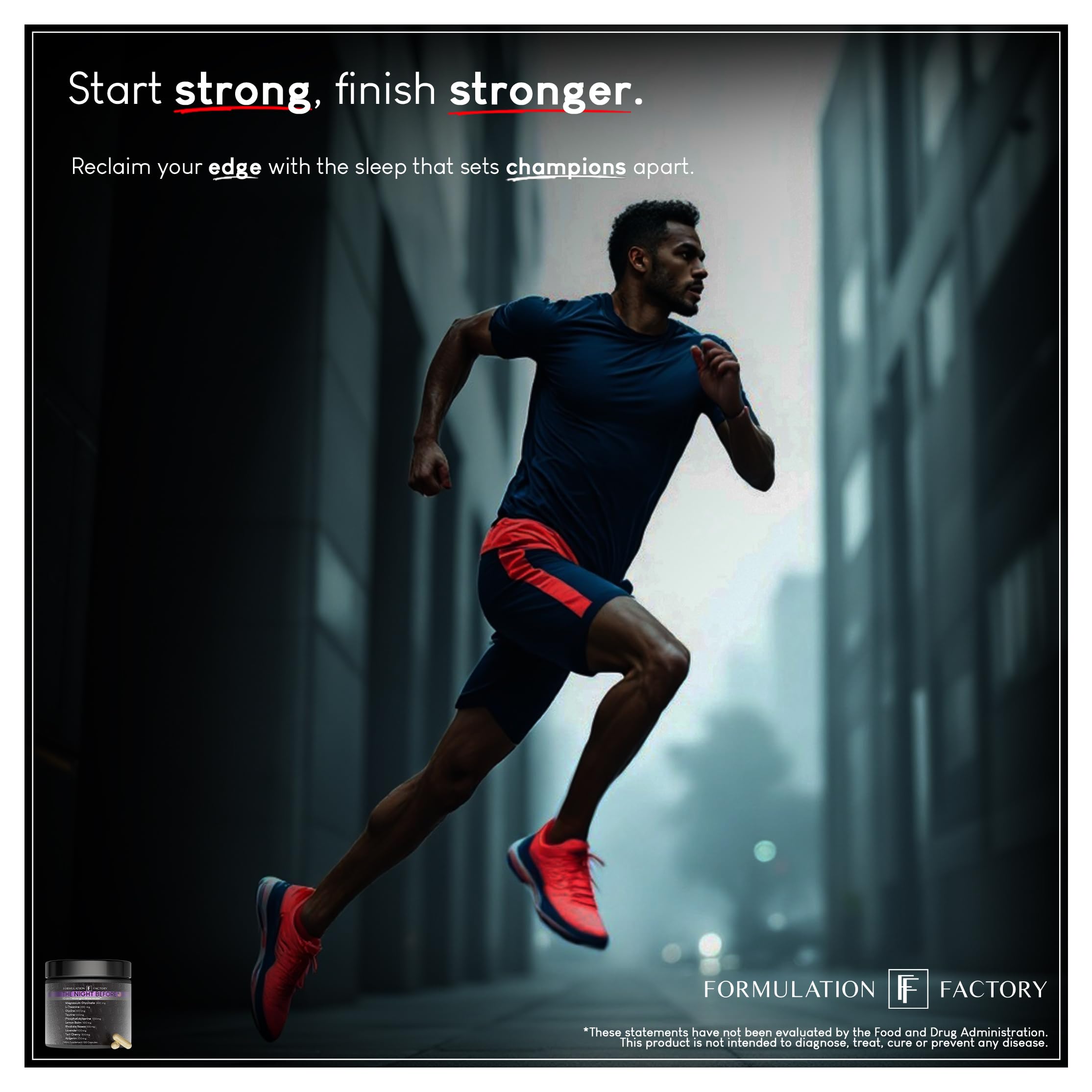 Formulation Factory The Night Before 10-in-1 Sleep Aid – 120 Caps (Melatonin-Free)